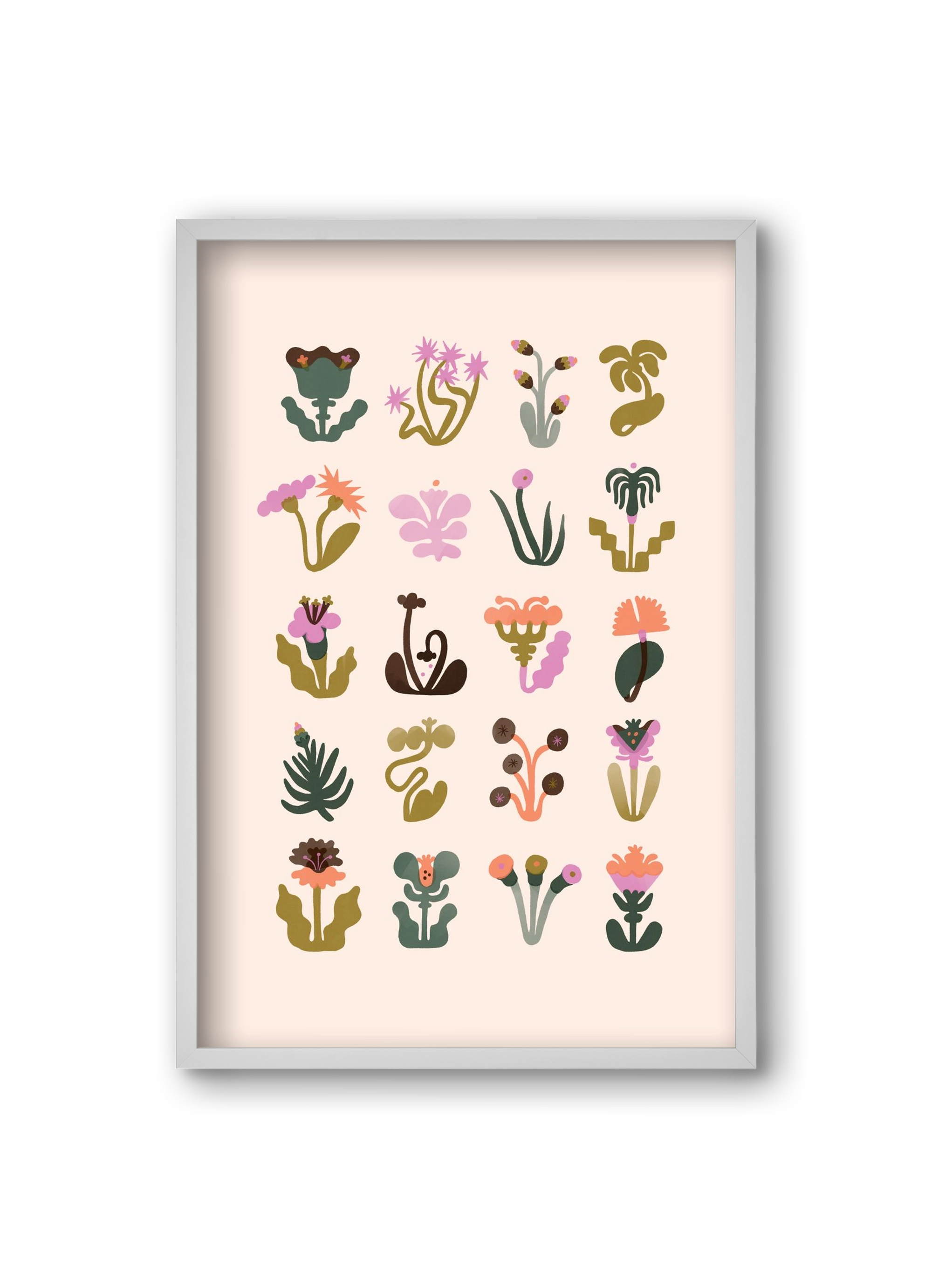 Bloom, 20x30 cm (20x30 cm), Fehér keret