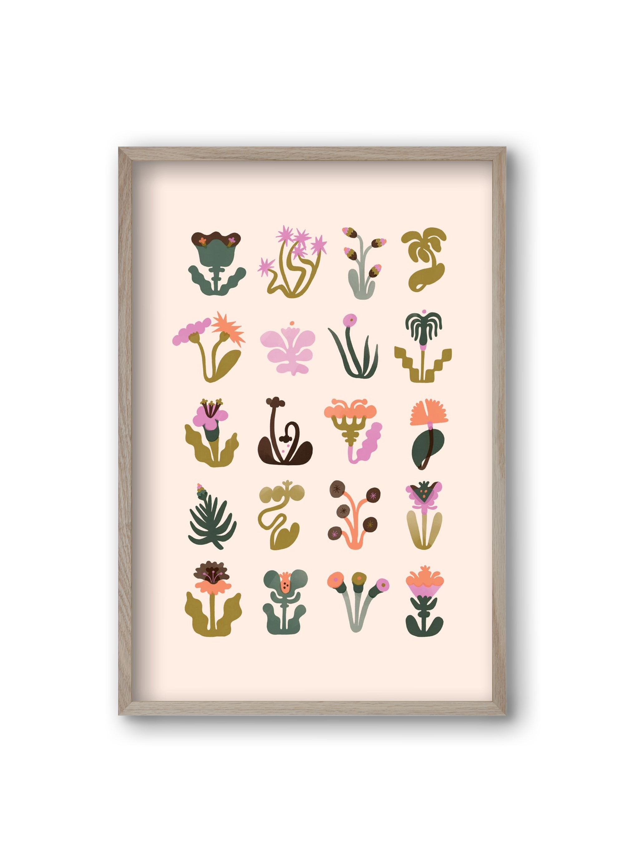 Bloom, 20x30 cm (20x30 cm), Tölgy keret