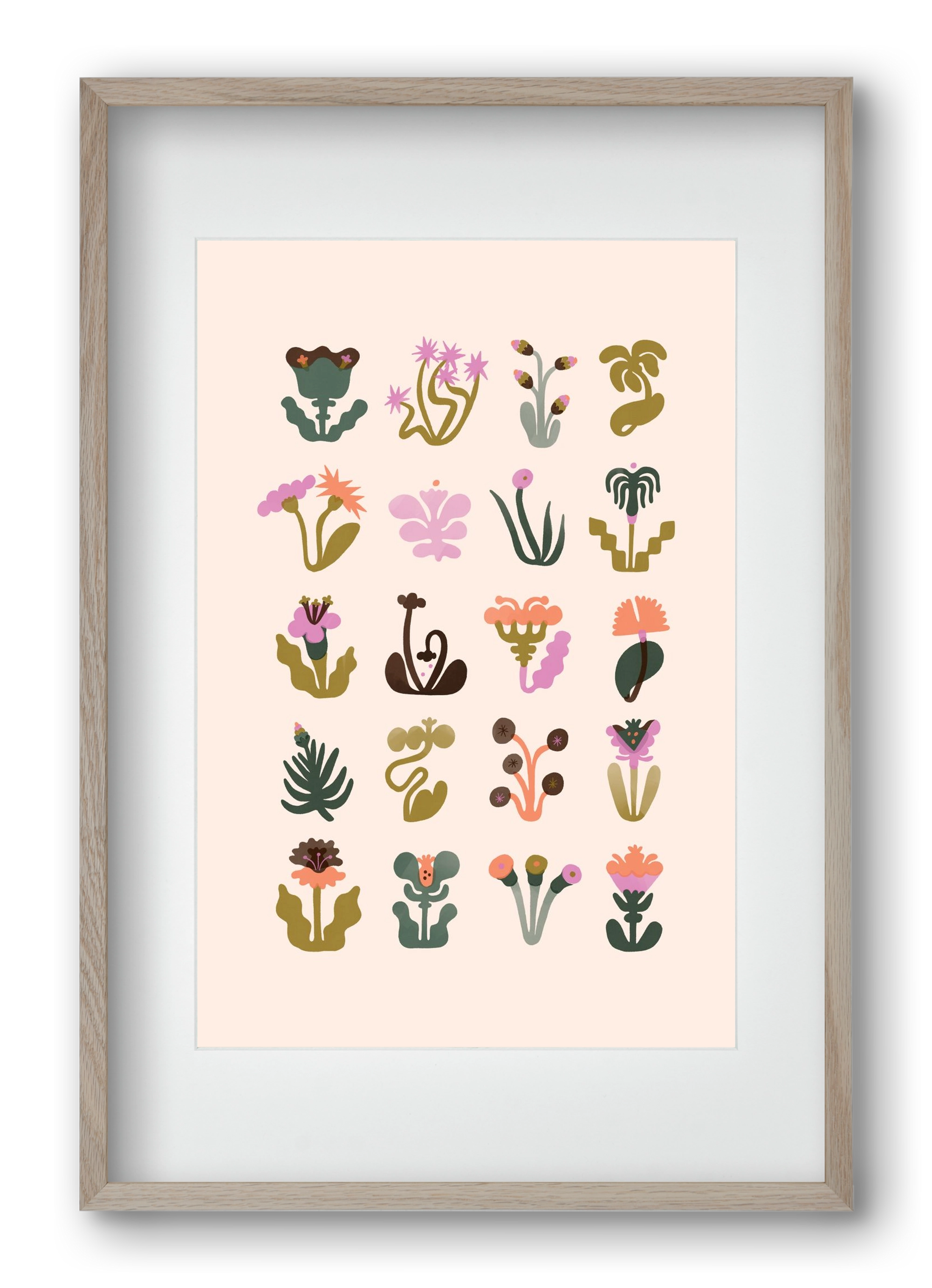 Bloom, 40x60 cm (30x45 cm), Tölgy keret, paszpartuval