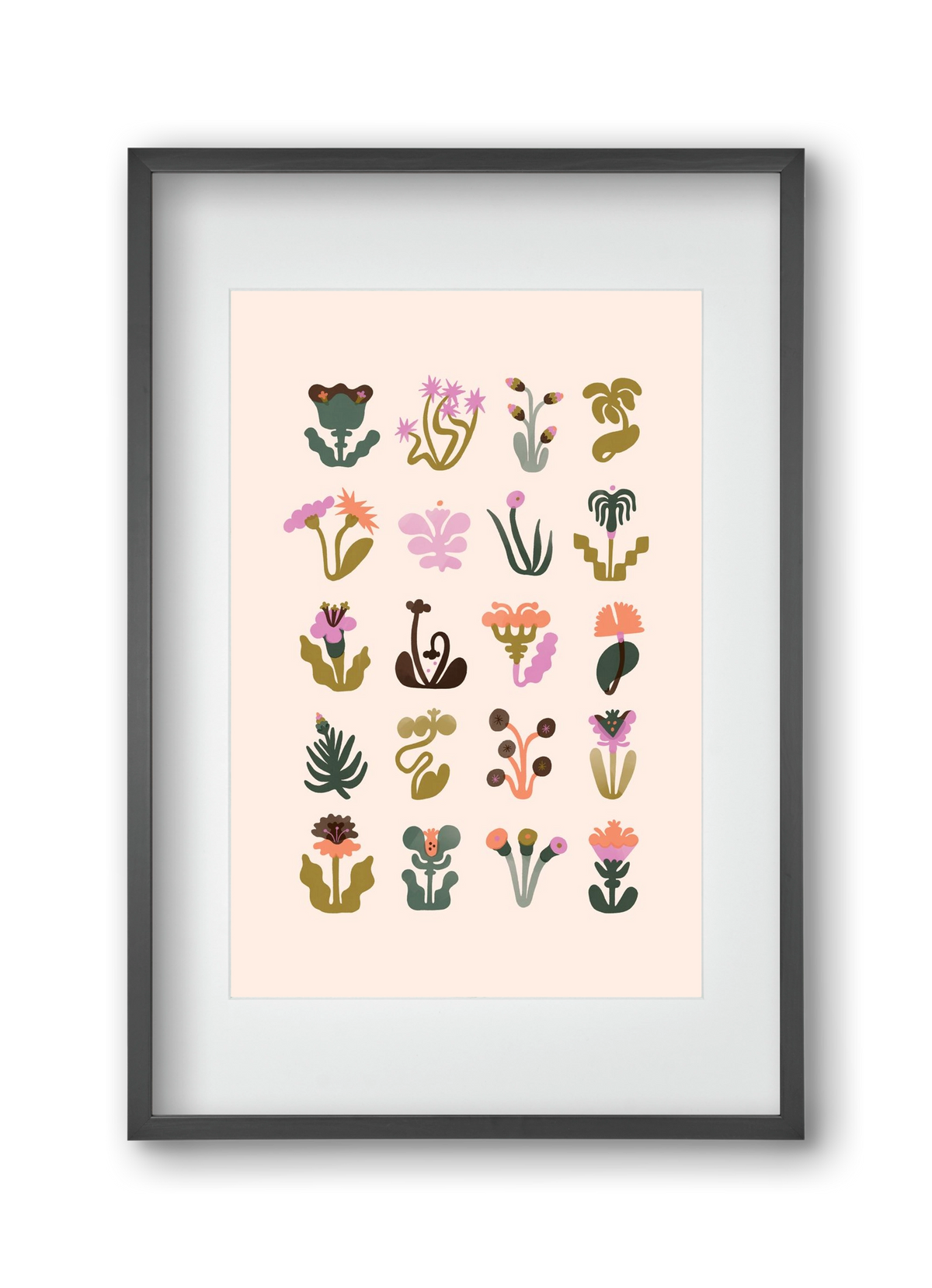 Bloom, 30x45 cm (20x30 cm), Fekete keret, paszpartuval