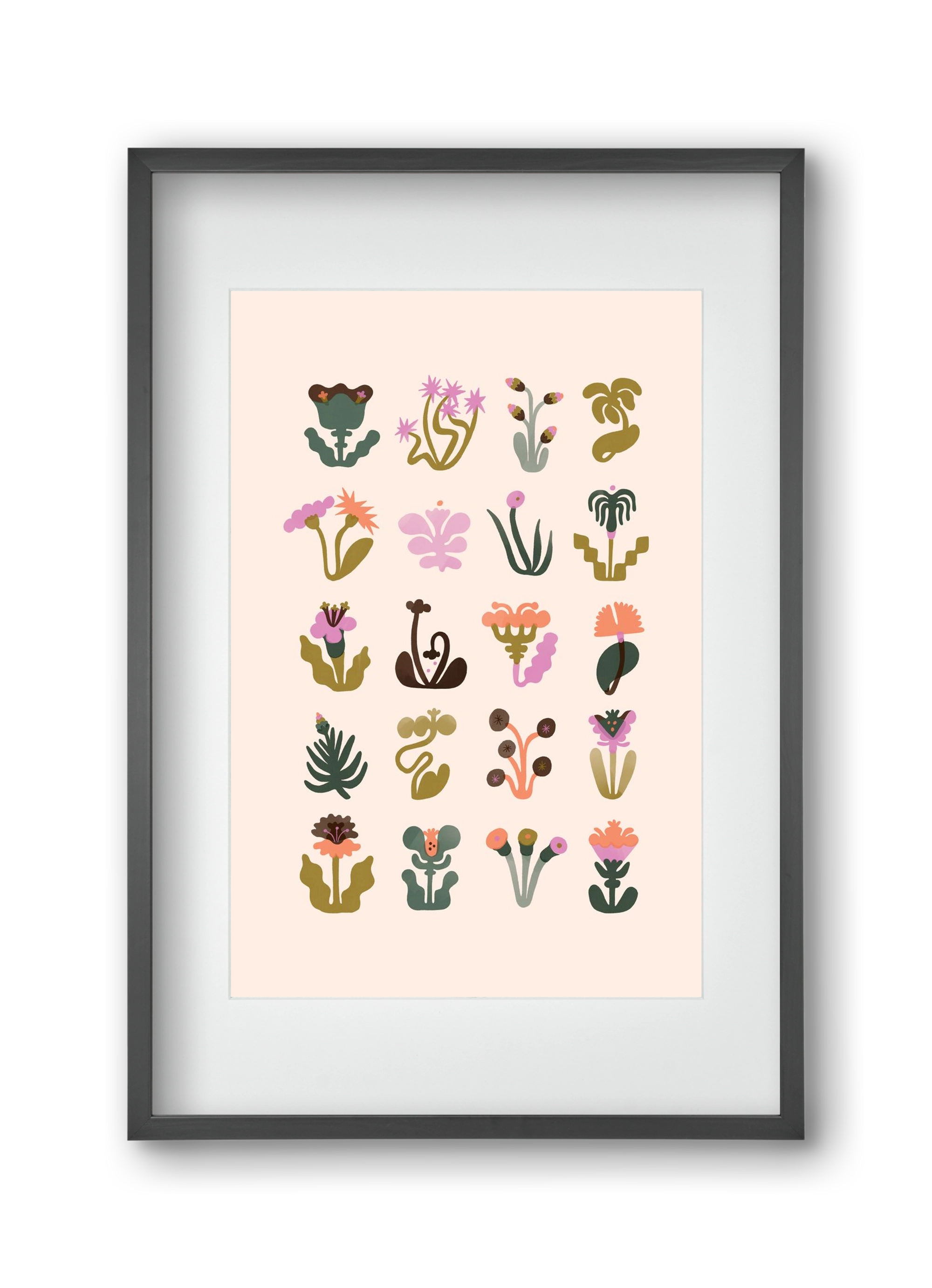 Bloom, 30x45 cm (20x30 cm), Fekete keret, paszpartuval