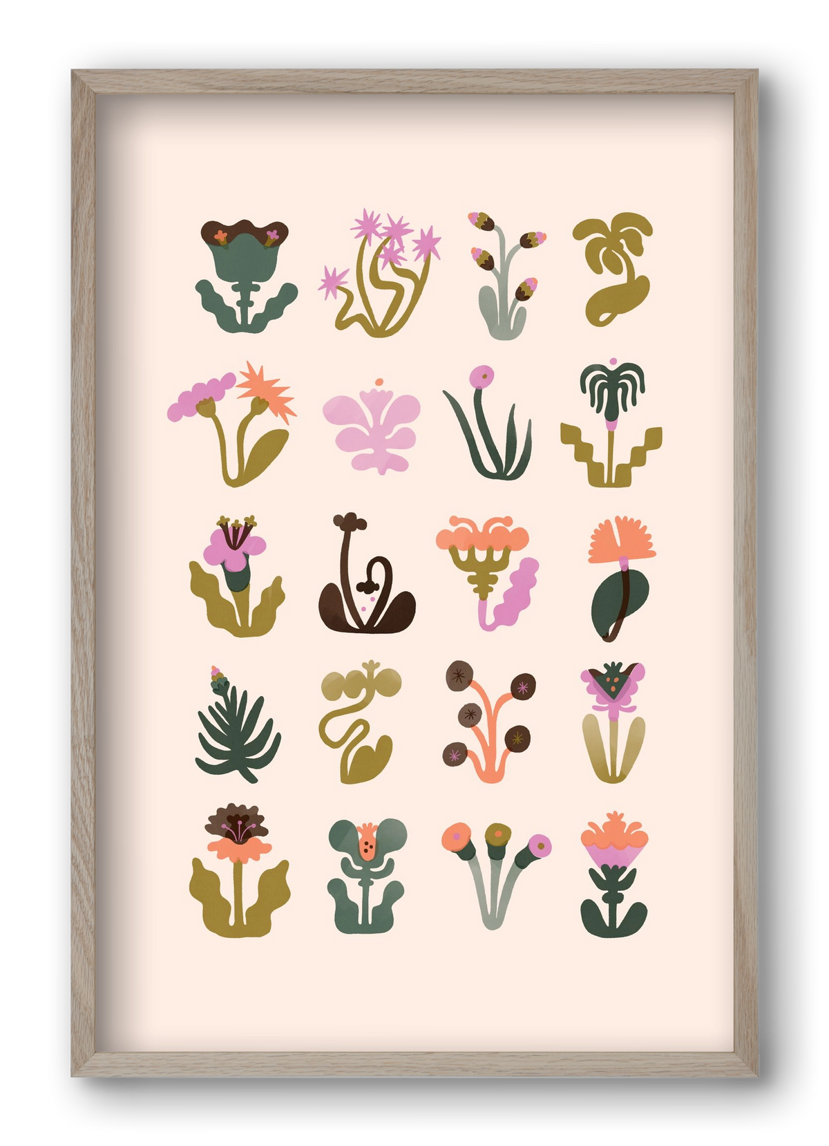 Bloom, 40x60 cm (40x60 cm), Tölgy keret