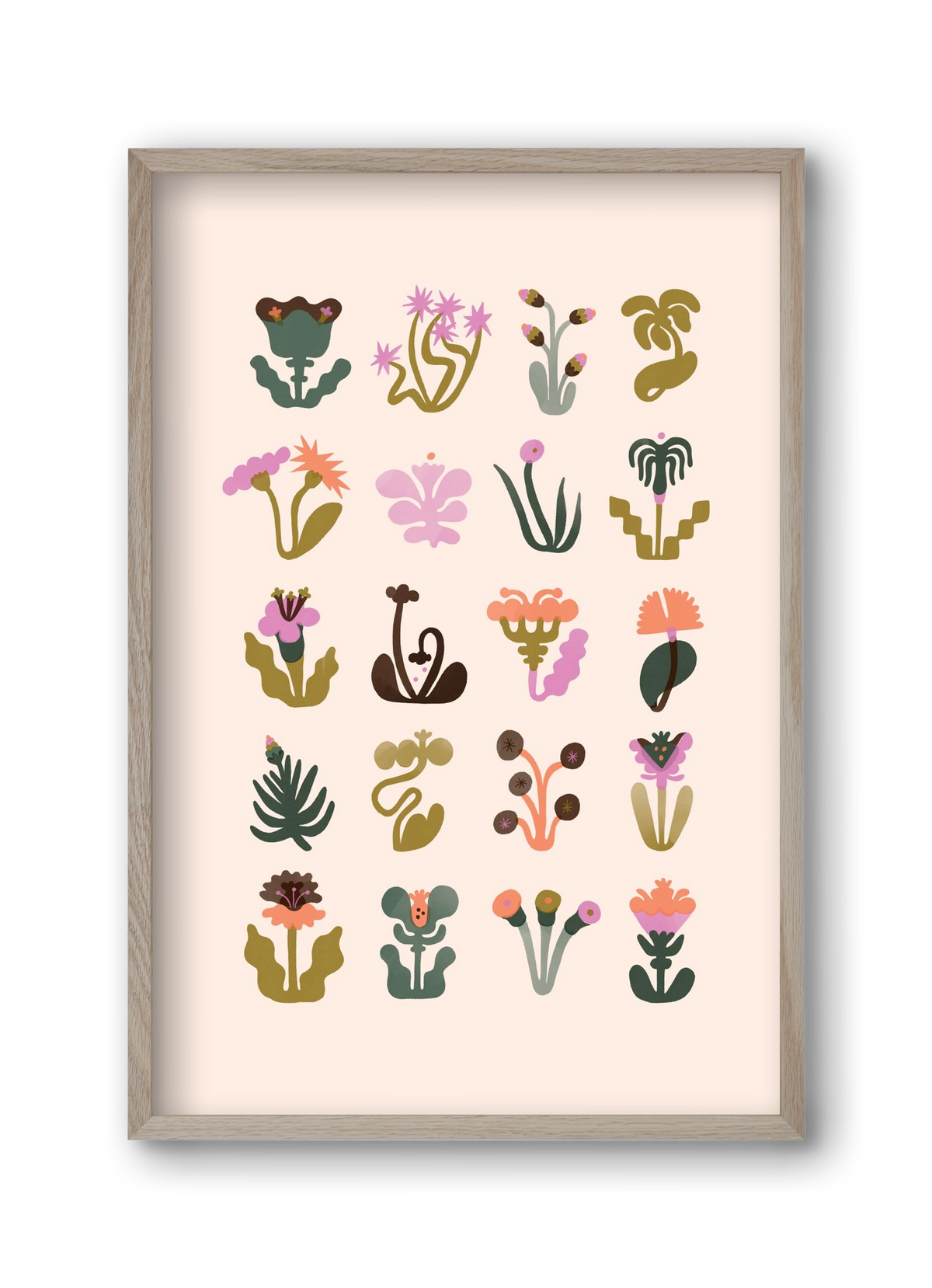 Bloom, 30x45 cm (30x45 cm), Tölgy keret