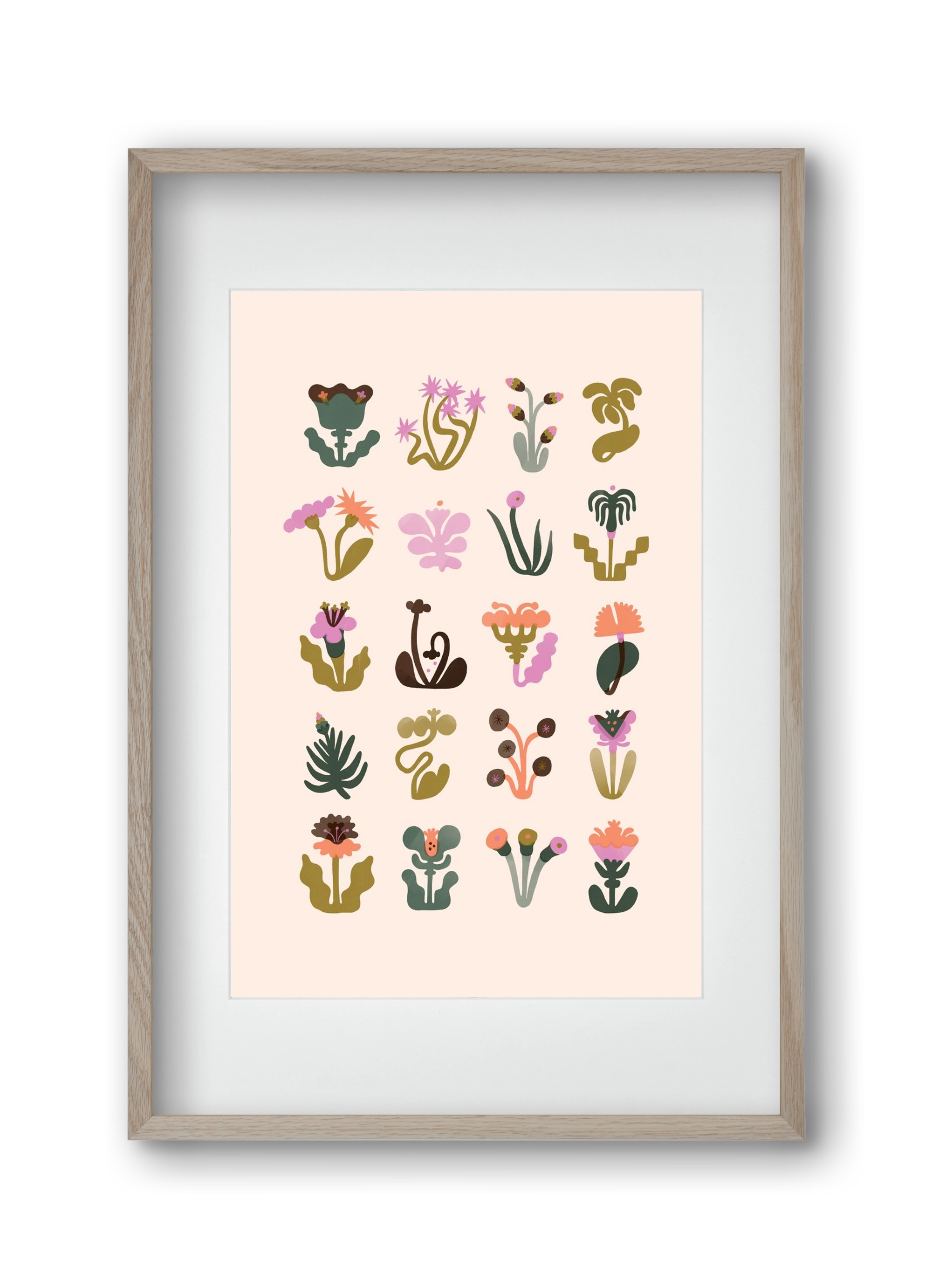 Bloom, 30x45 cm (20x30 cm), Tölgy keret, paszpartuval