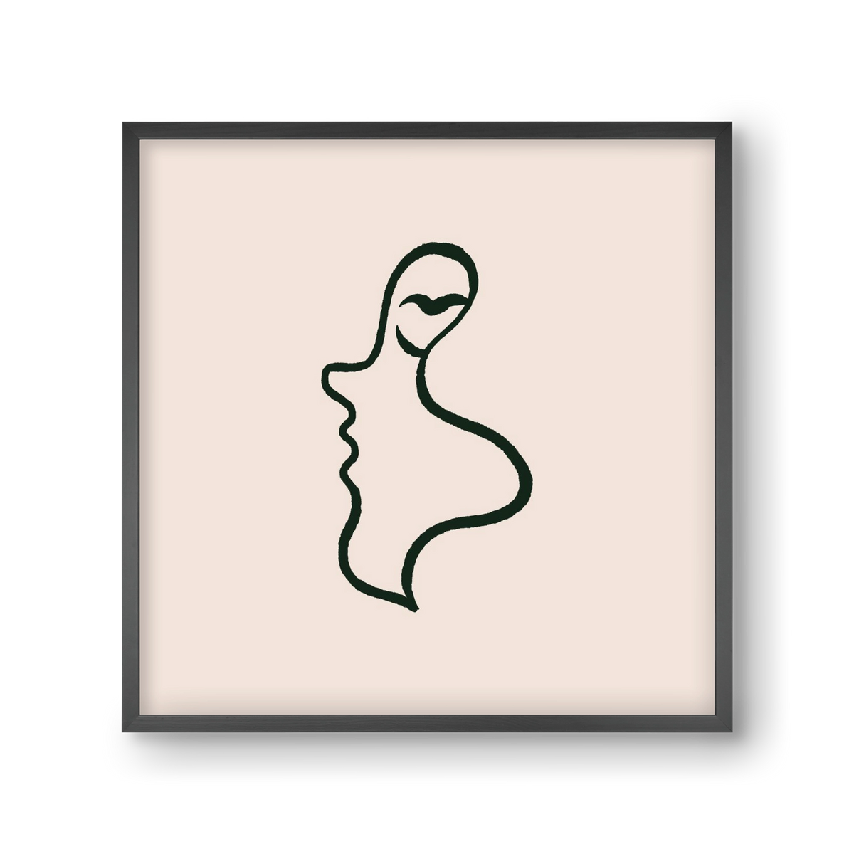 Silence, 30x30 cm (30x30 cm), Fekete keret