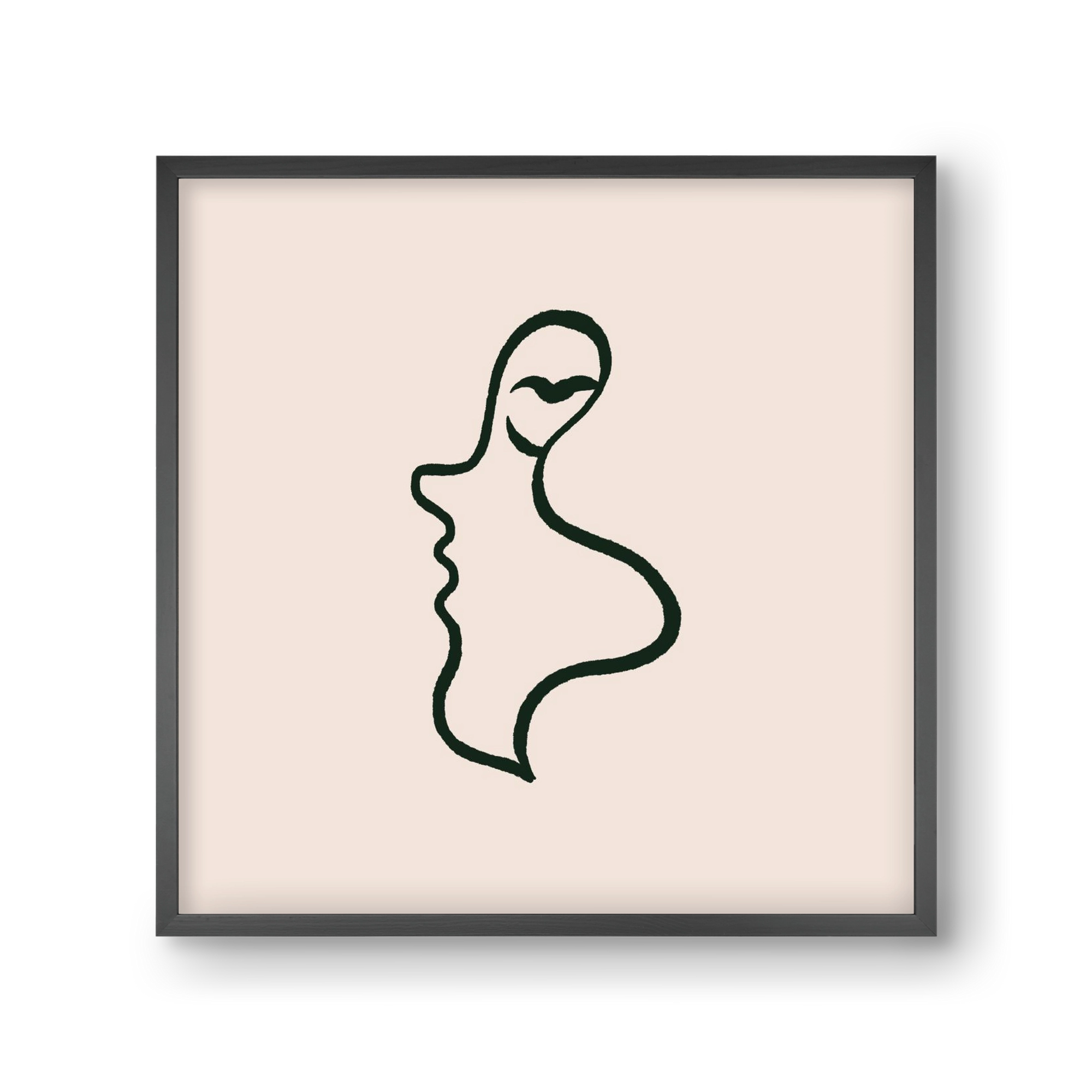 Silence, 30x30 cm (30x30 cm), Fekete keret