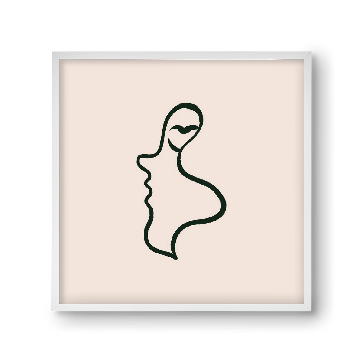 Silence, 30x30 cm (30x30 cm), Fehér keret