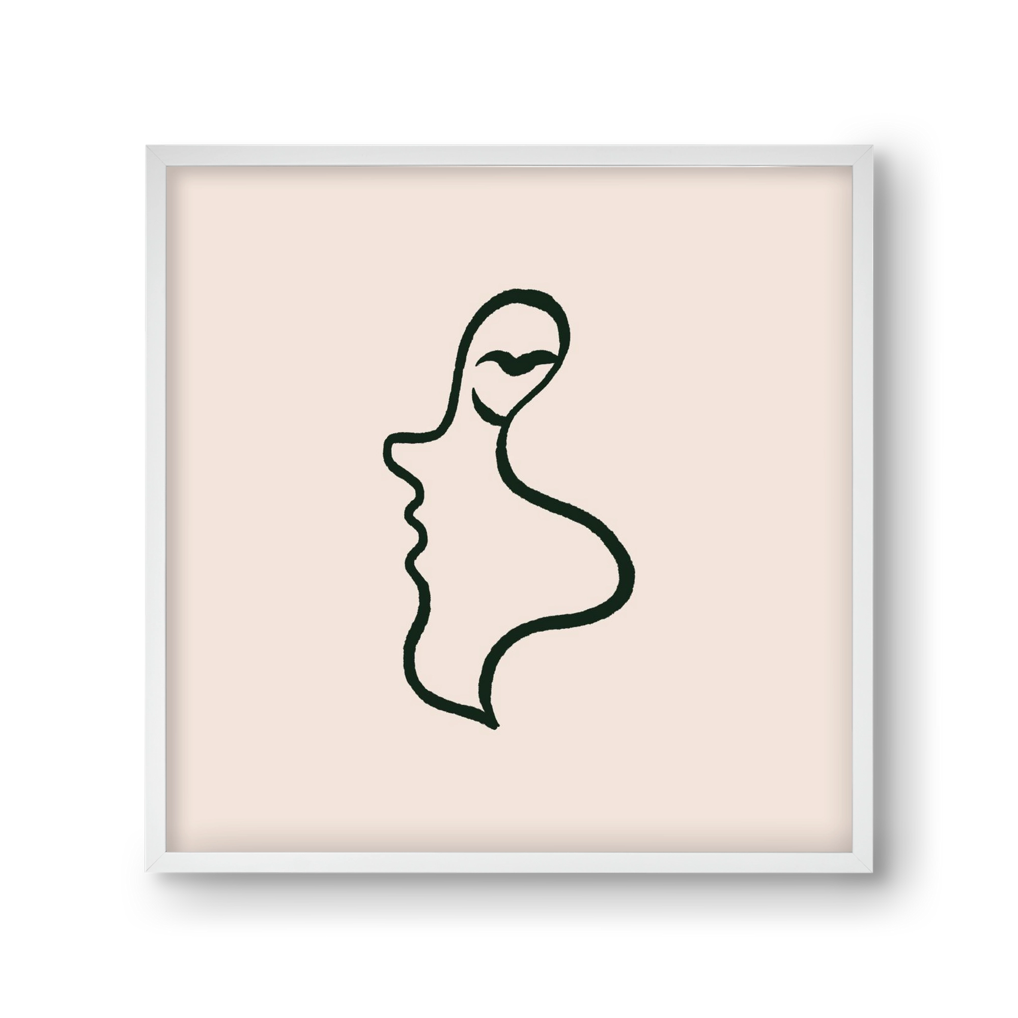 Silence, 30x30 cm (30x30 cm), Fehér keret