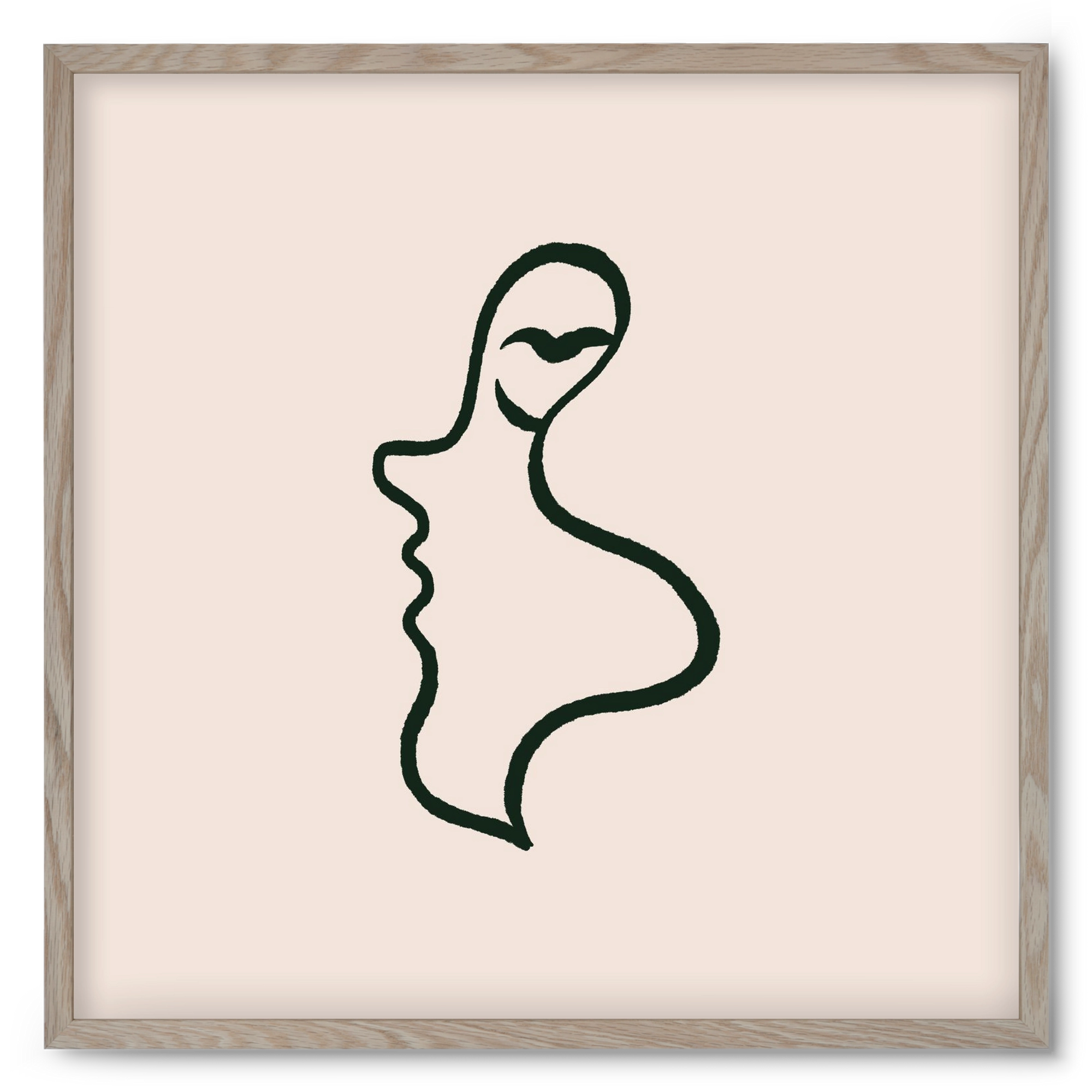 Silence, 50x50 cm (50x50 cm), Tölgy keret