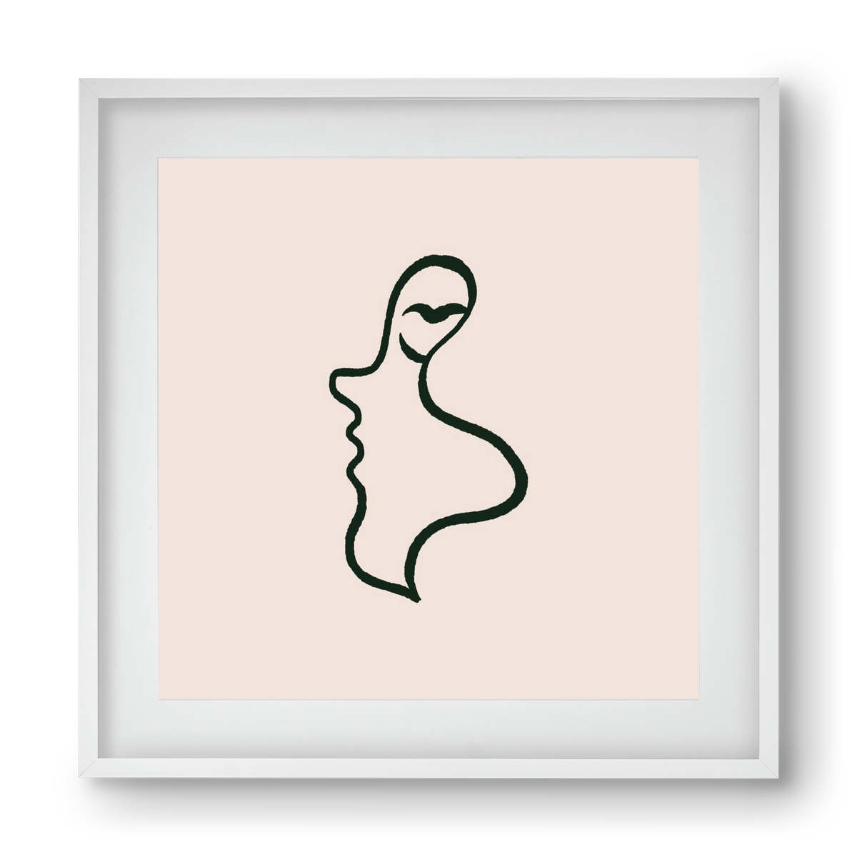 Silence, 40x40 cm (30x30 cm), Fehér keret, paszpartuval