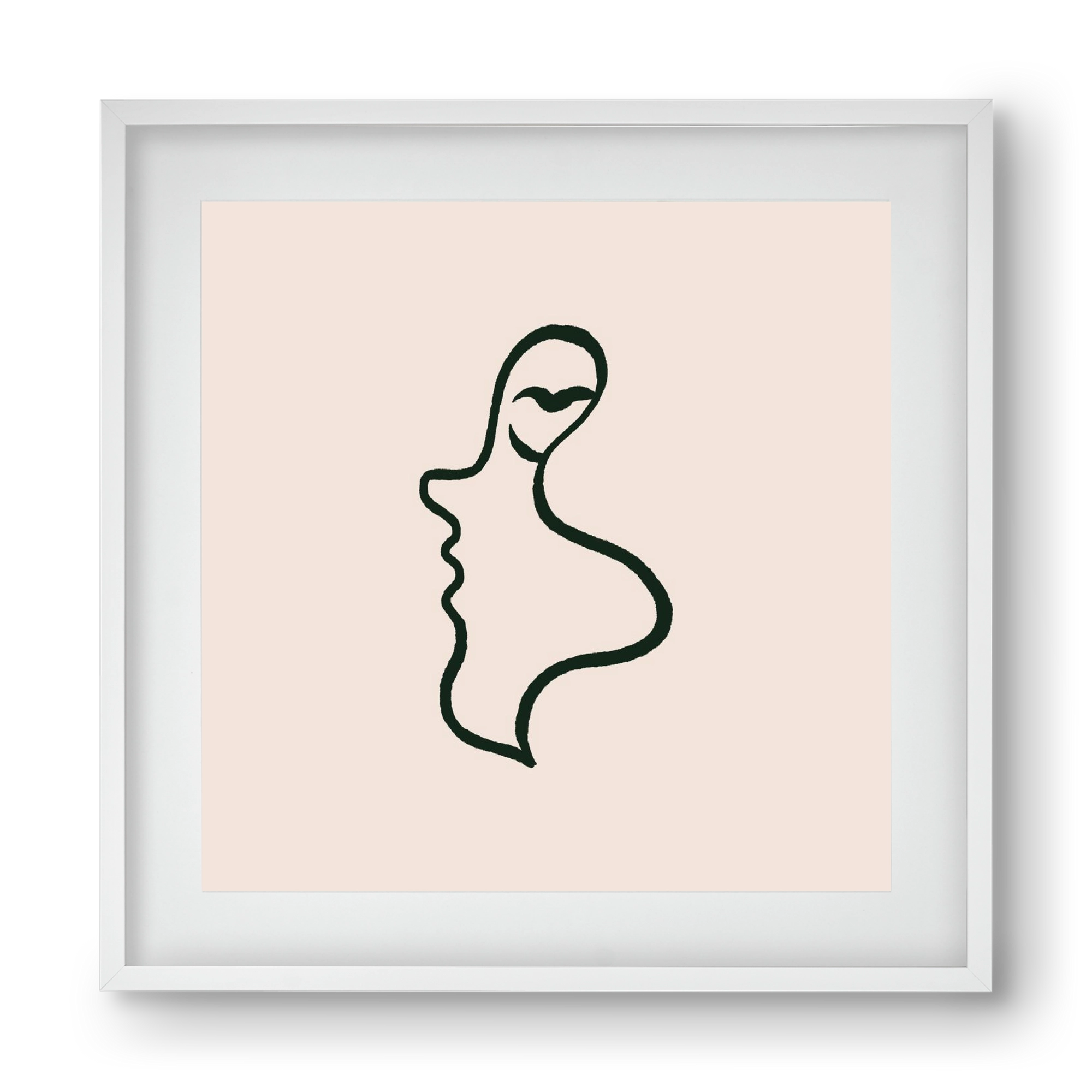 Silence, 40x40 cm (30x30 cm), Fehér keret, paszpartuval