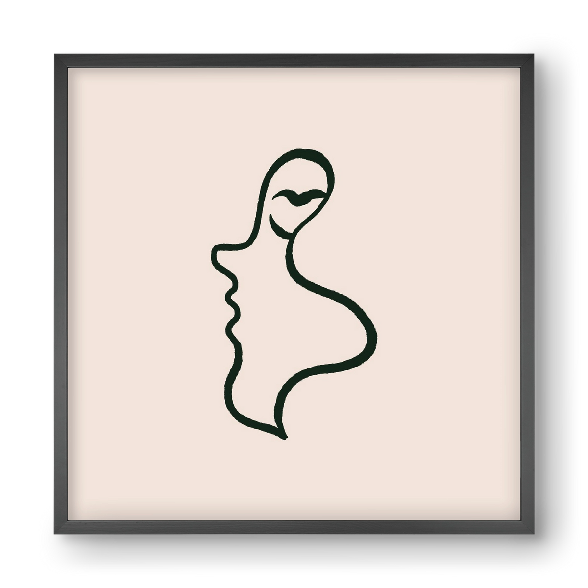 Silence, 40x40 cm (40x40 cm), Fekete keret