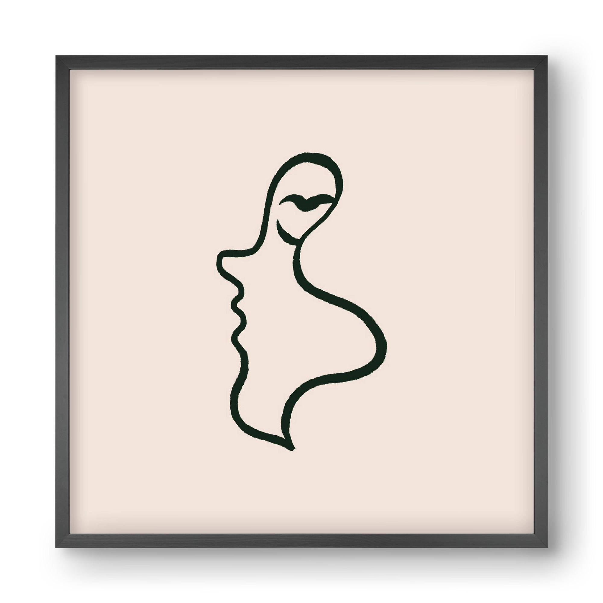 Silence, 40x40 cm (40x40 cm), Fekete keret