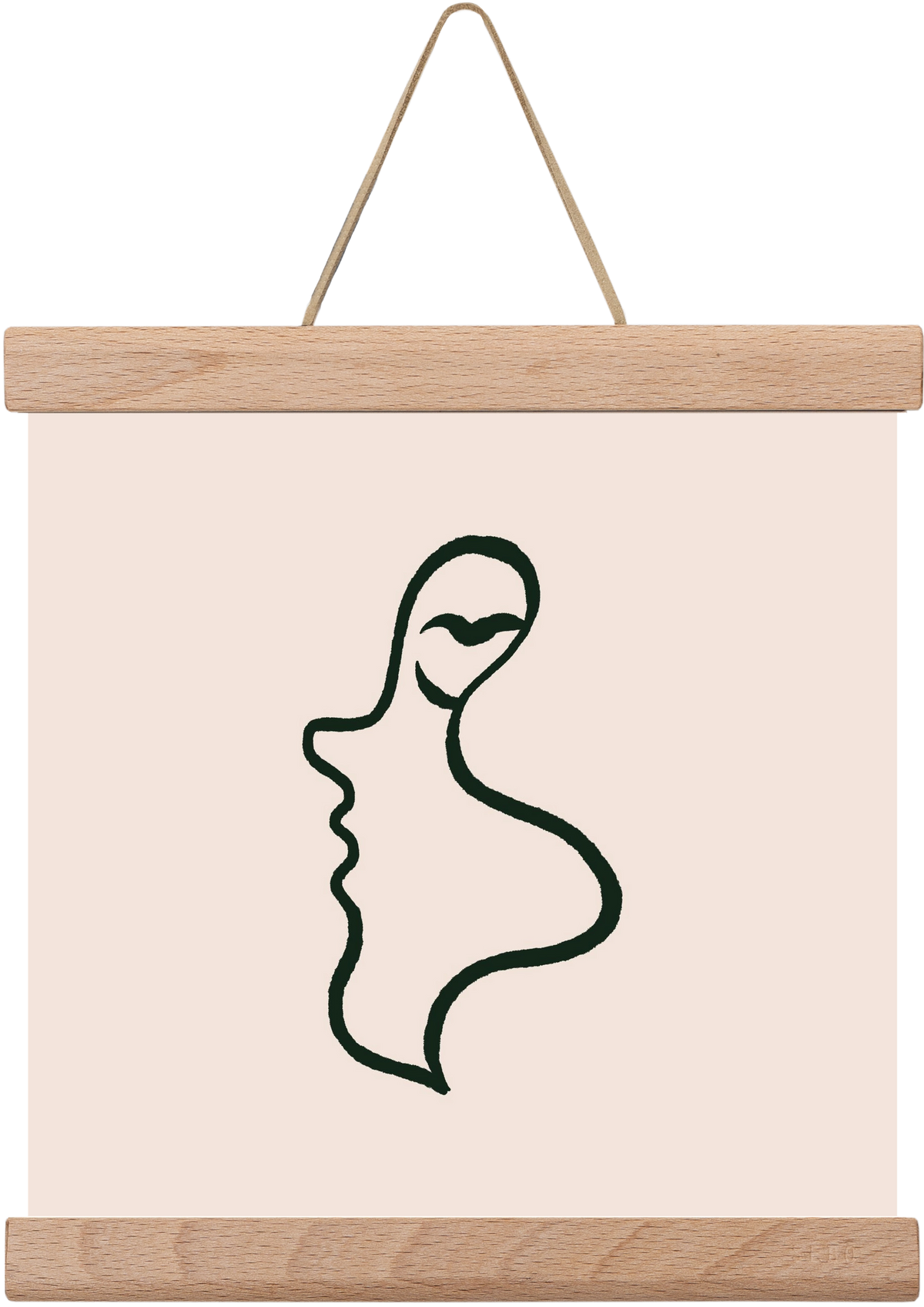 Silence, 20x20 cm (20x20 cm), Tölgy akasztó