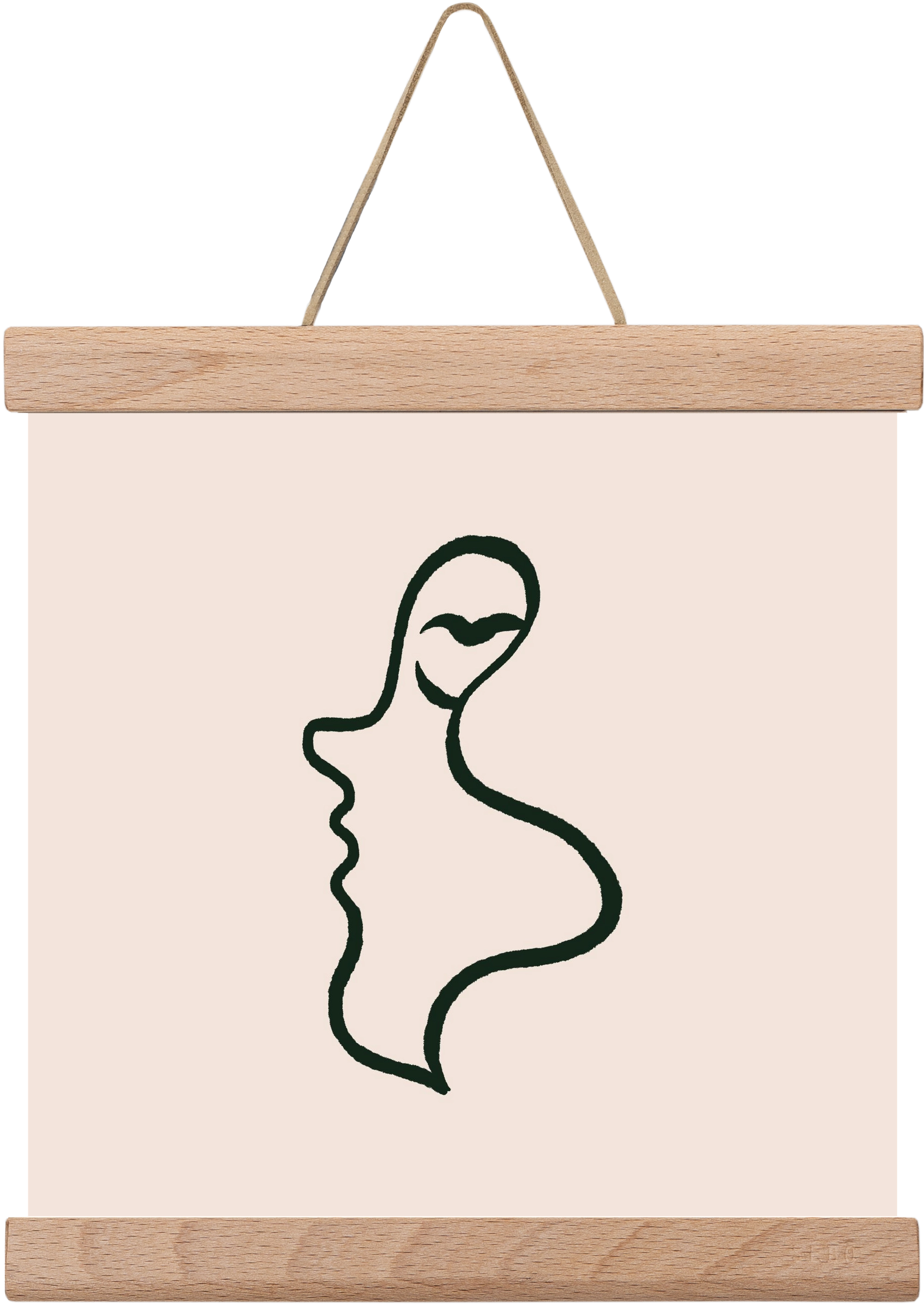 Silence, 20x20 cm (20x20 cm), Tölgy akasztó