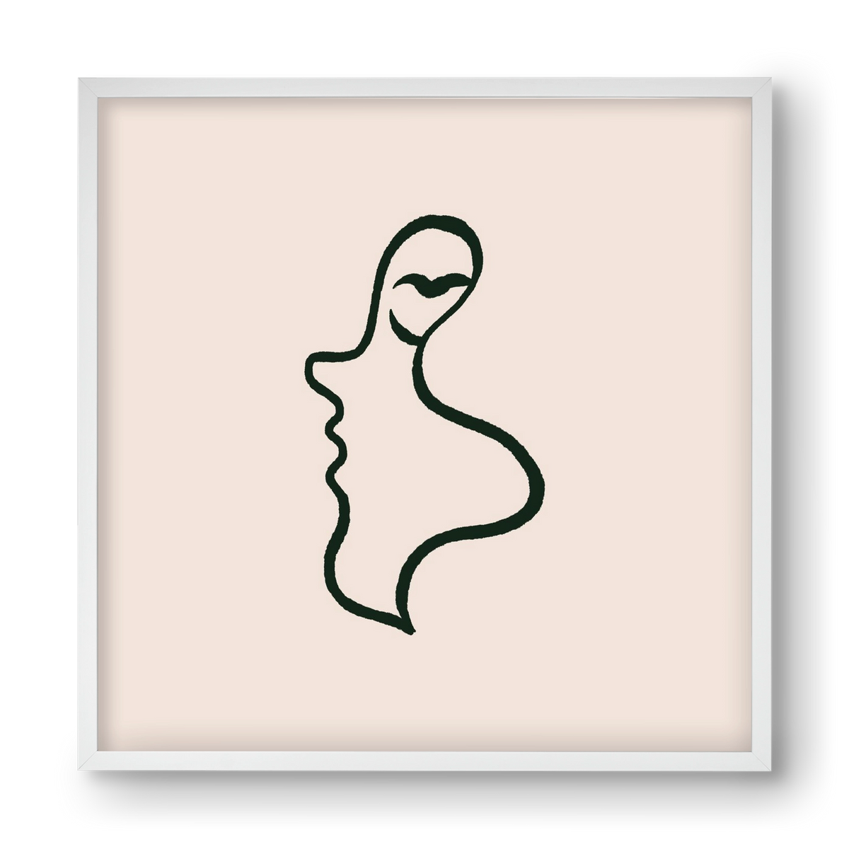 Silence, 40x40 cm (40x40 cm), Fehér keret