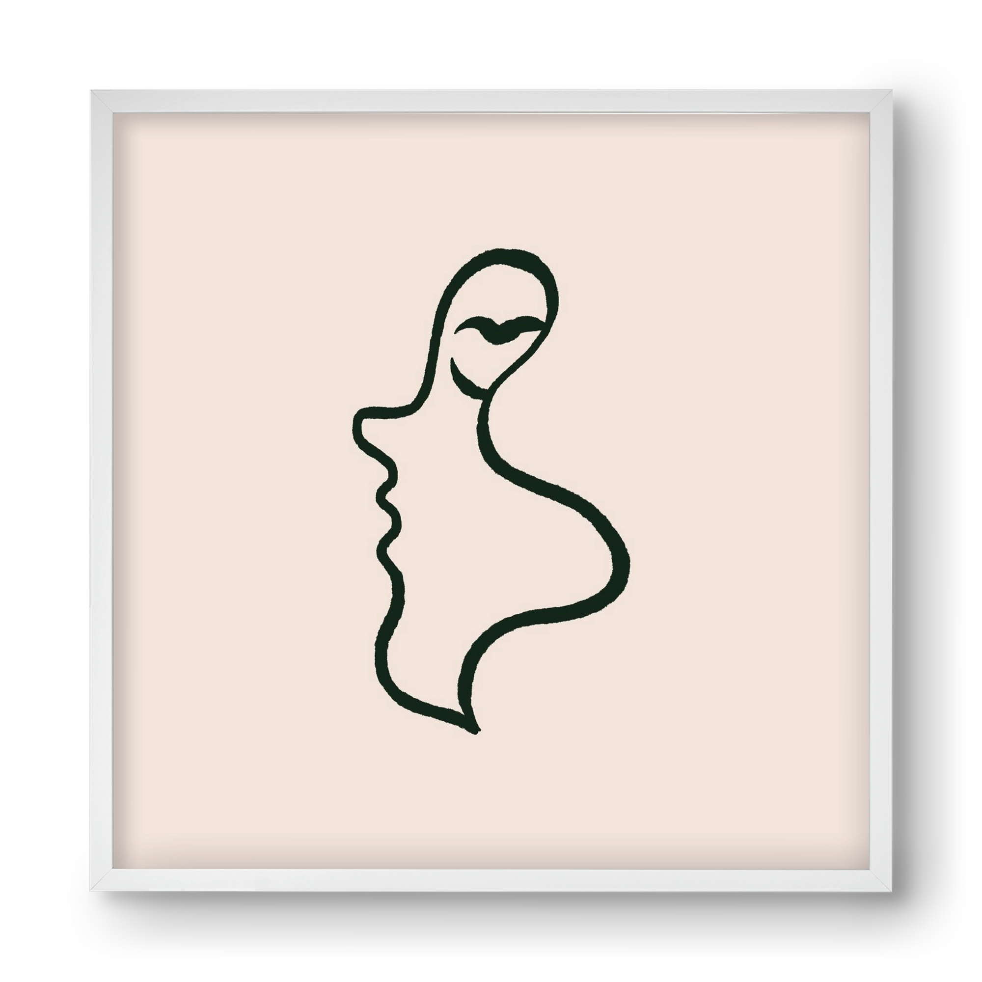 Silence, 40x40 cm (40x40 cm), Fehér keret