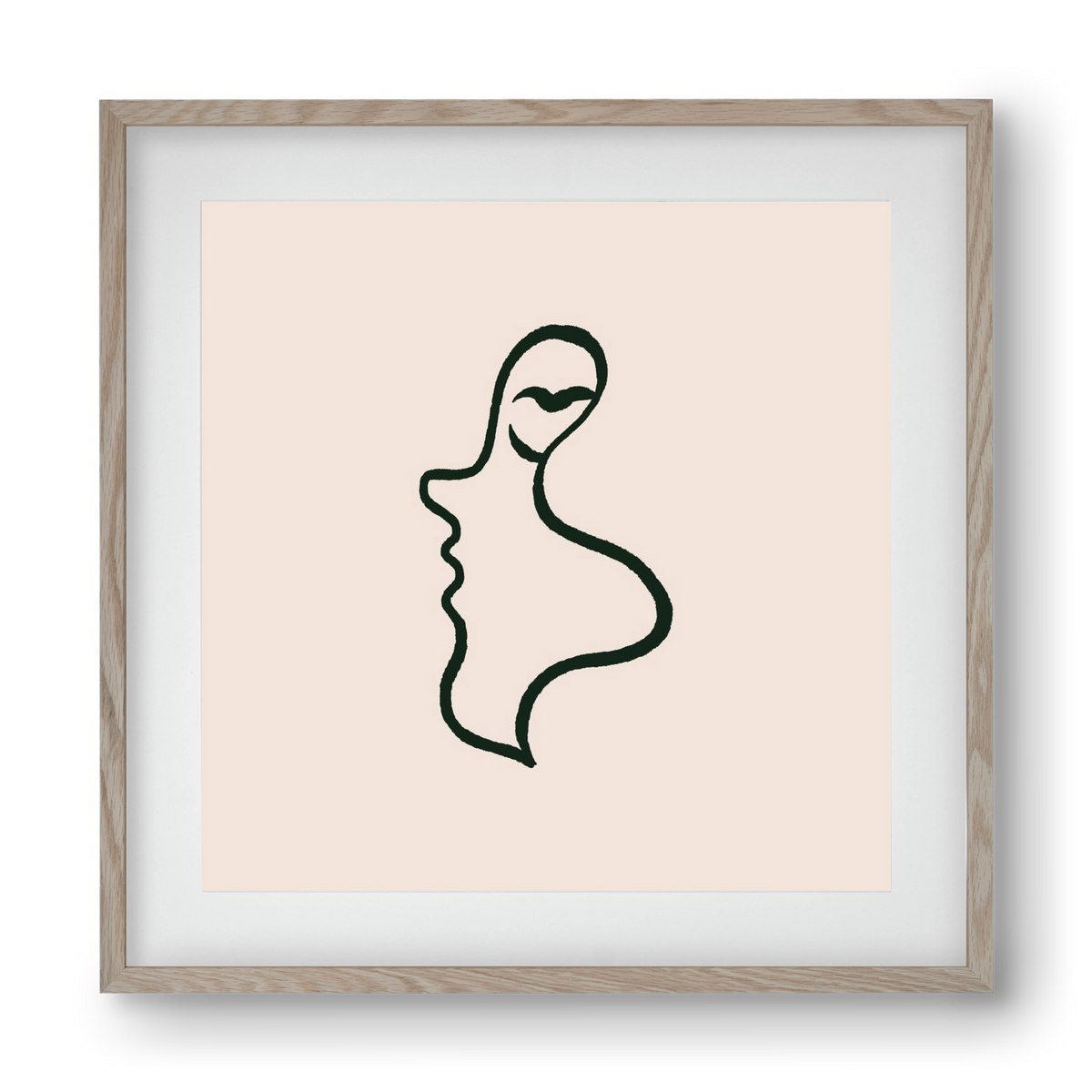 Silence, 40x40 cm (30x30 cm), Tölgy keret, paszpartuval