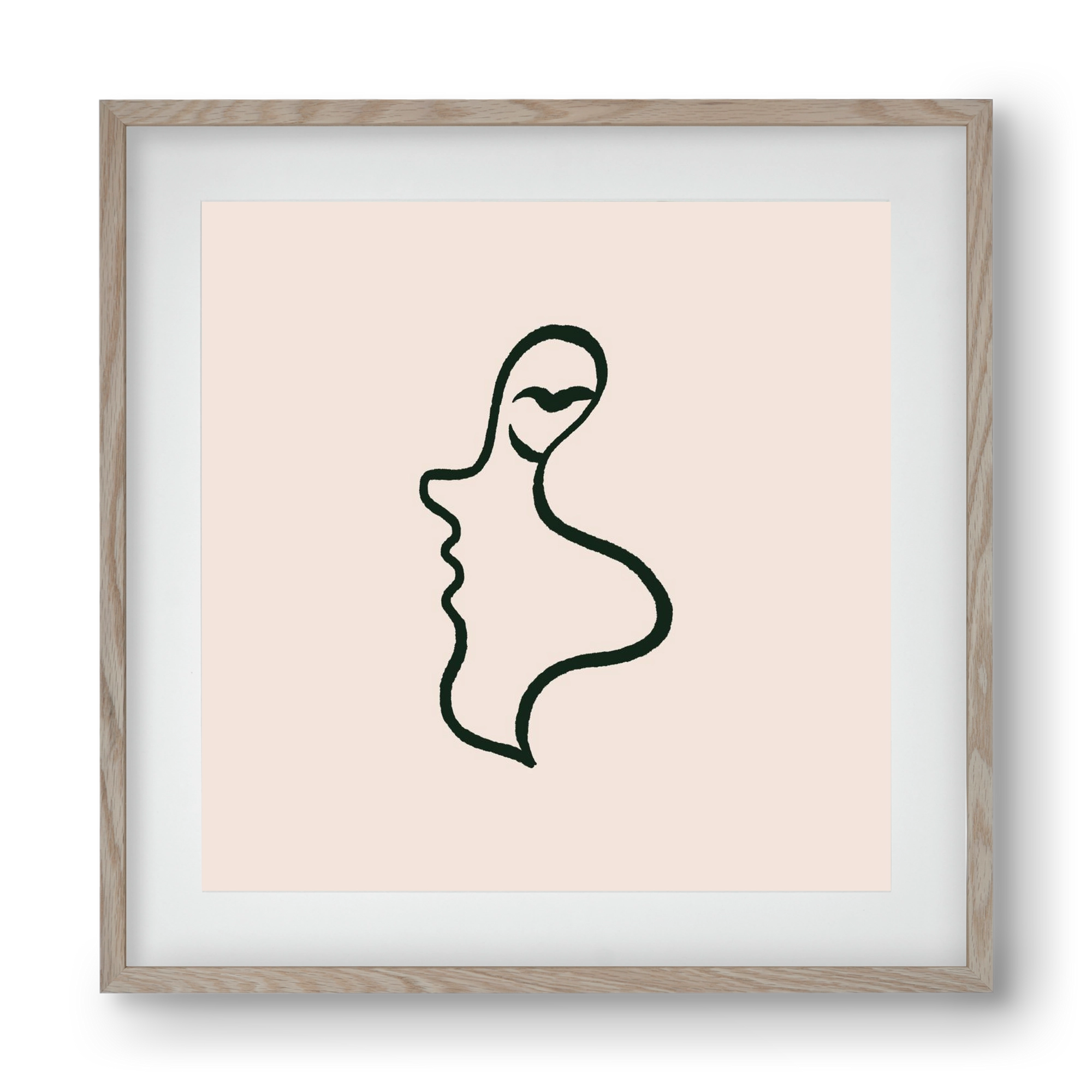 Silence, 40x40 cm (30x30 cm), Tölgy keret, paszpartuval