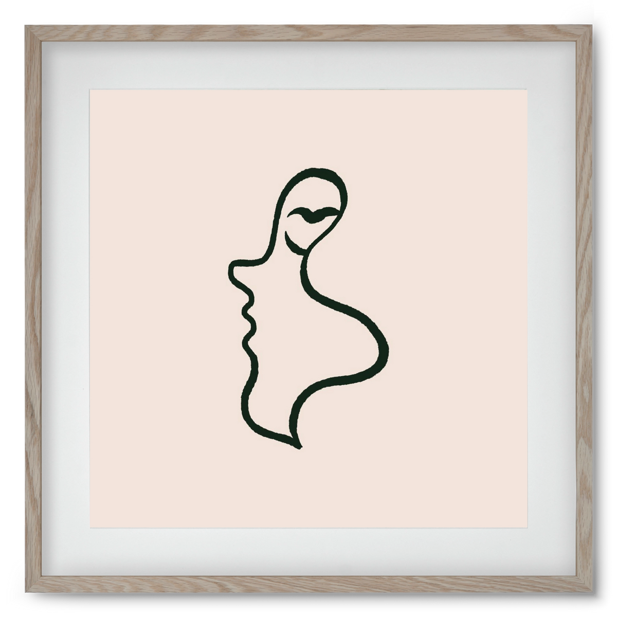 Silence, 50x50 cm (40x40 cm), Tölgy keret, paszpartuval