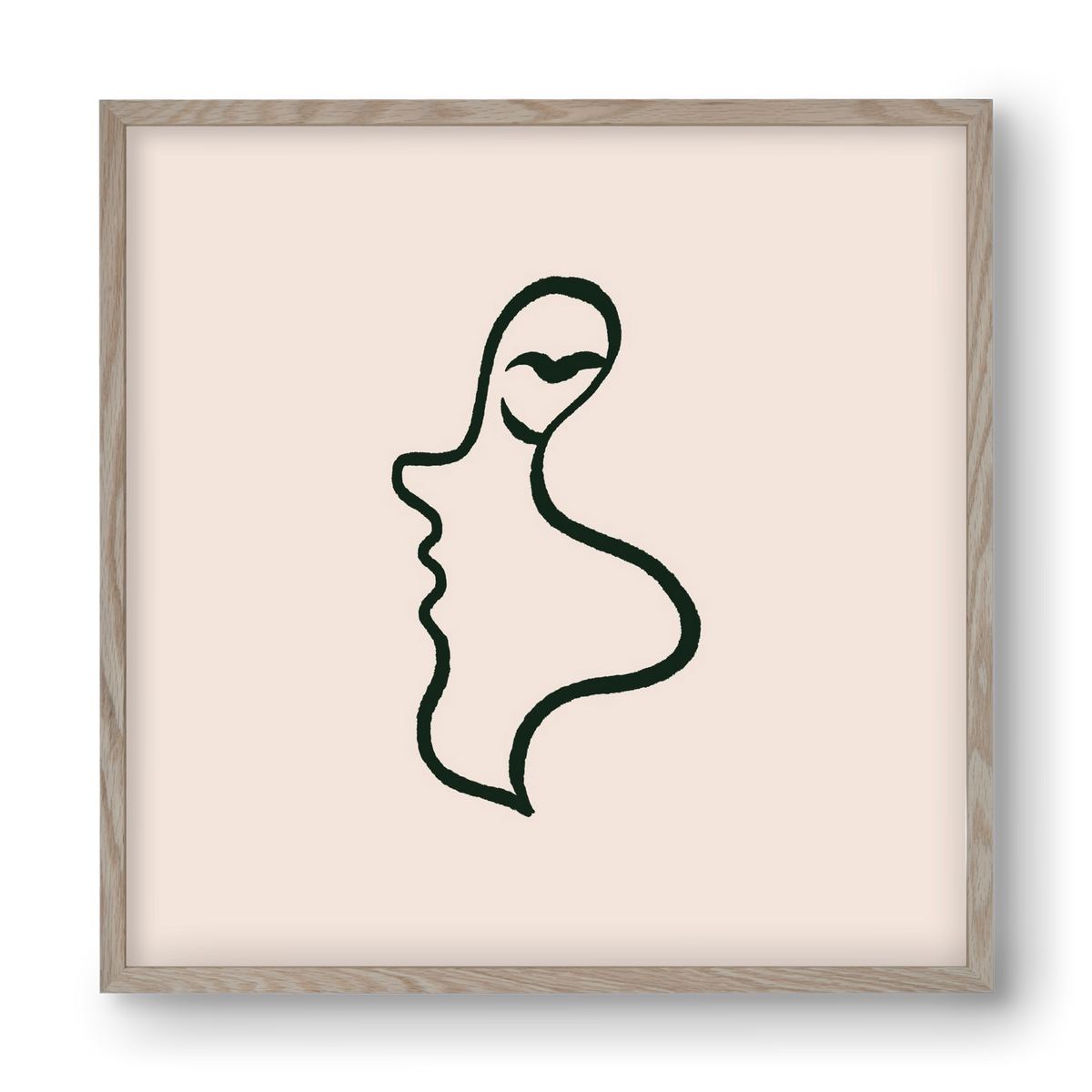 Silence, 40x40 cm (40x40 cm), Tölgy keret
