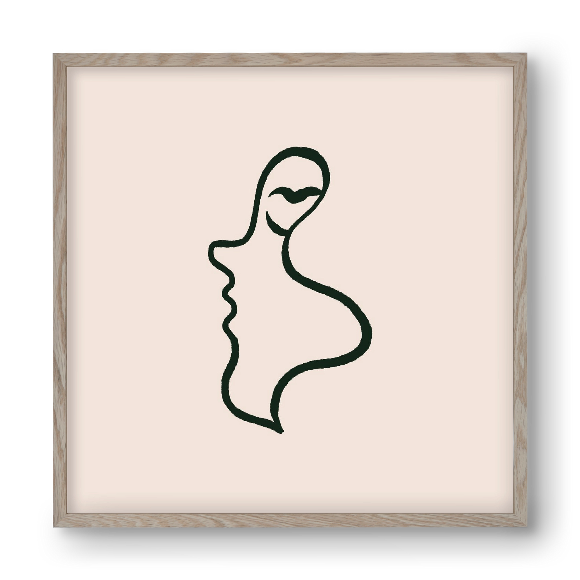 Silence, 40x40 cm (40x40 cm), Tölgy keret