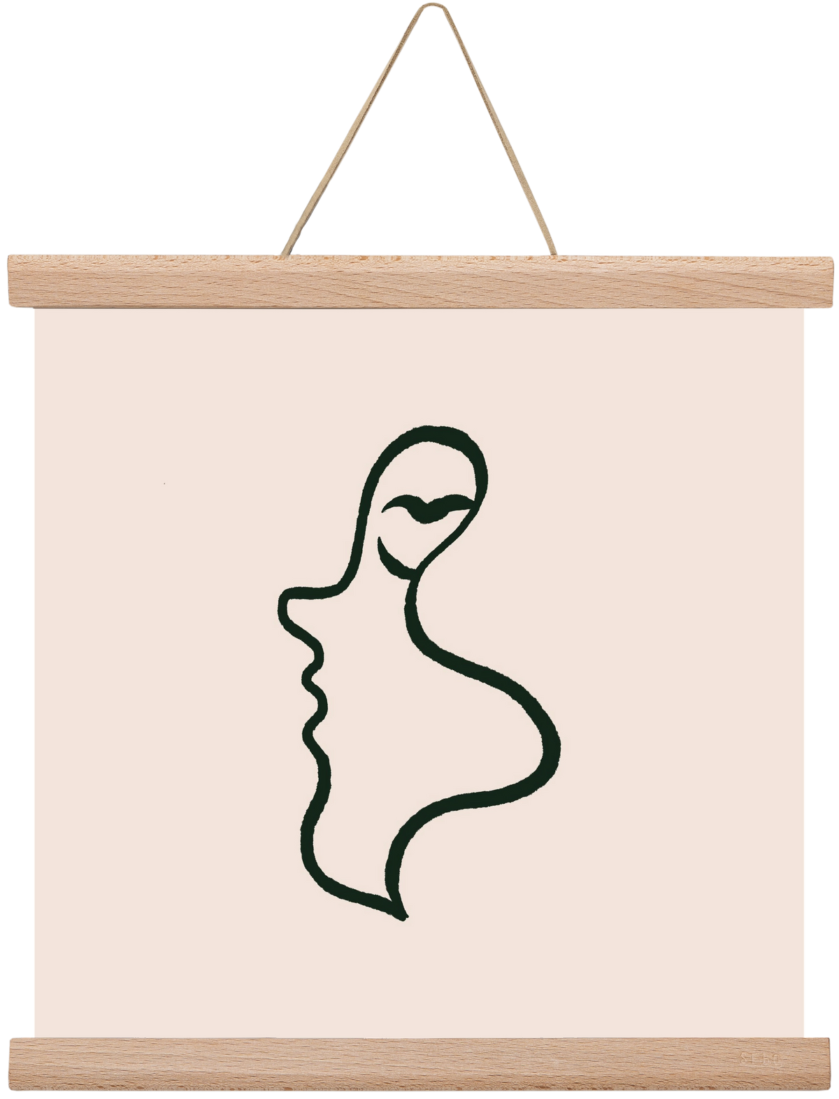 Silence, 30x30 cm (30x30 cm), Tölgy akasztó