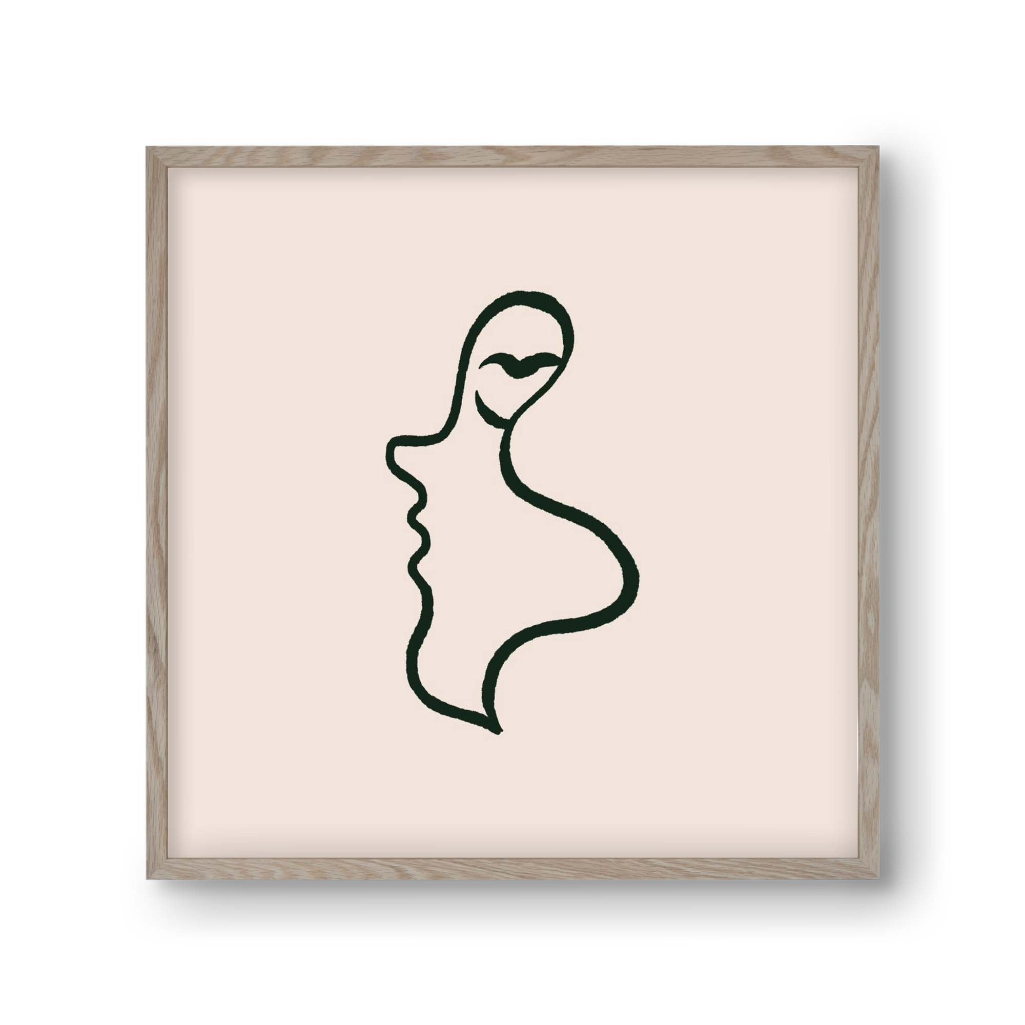 Silence, 30x30 cm (30x30 cm), Tölgy keret