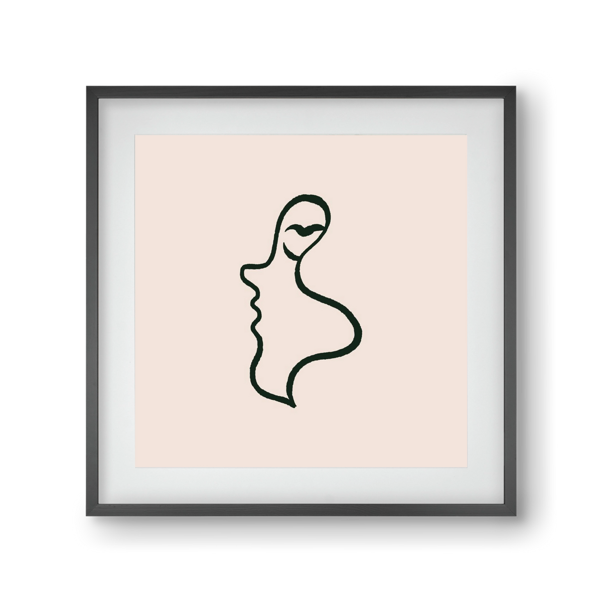 Silence, 30x30 cm (20x20 cm), Fekete keret, paszpartuval