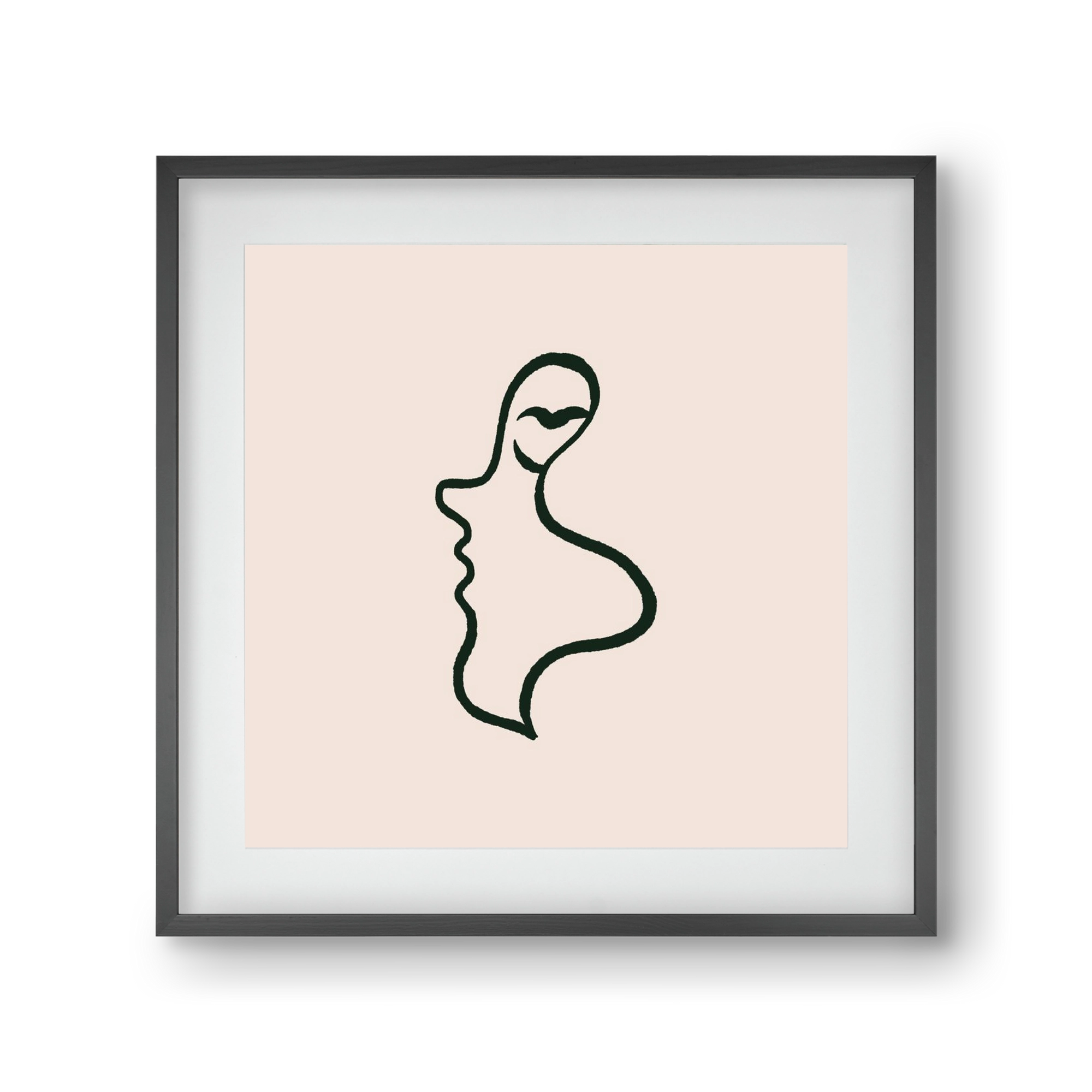 Silence, 30x30 cm (20x20 cm), Fekete keret, paszpartuval