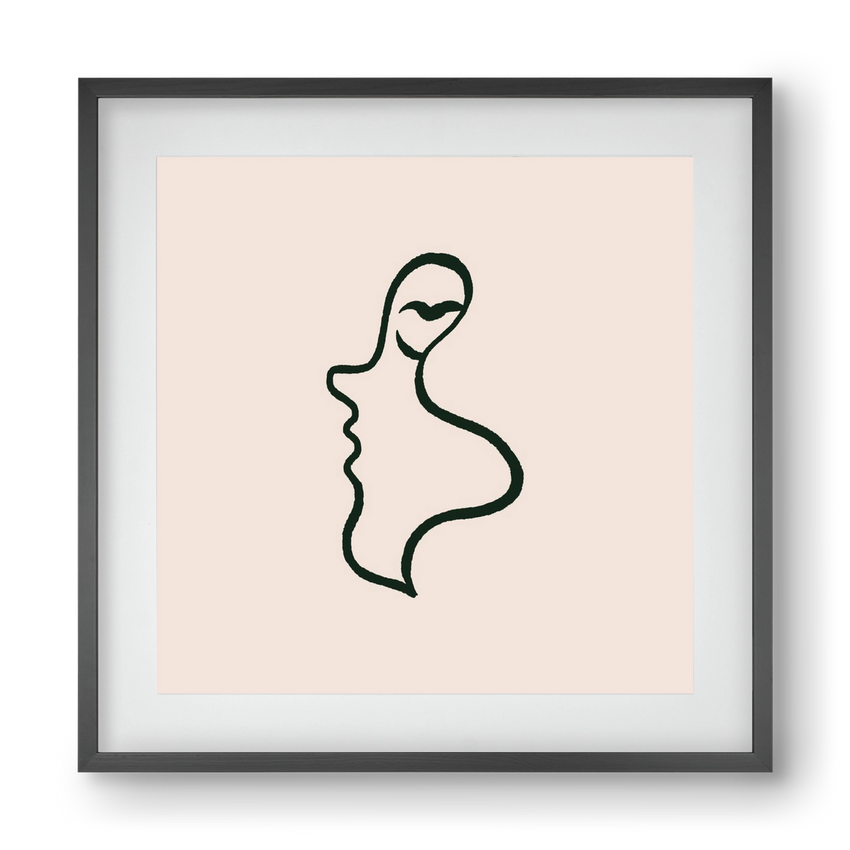 Silence, 40x40 cm (30x30 cm), Fekete keret, paszpartuval