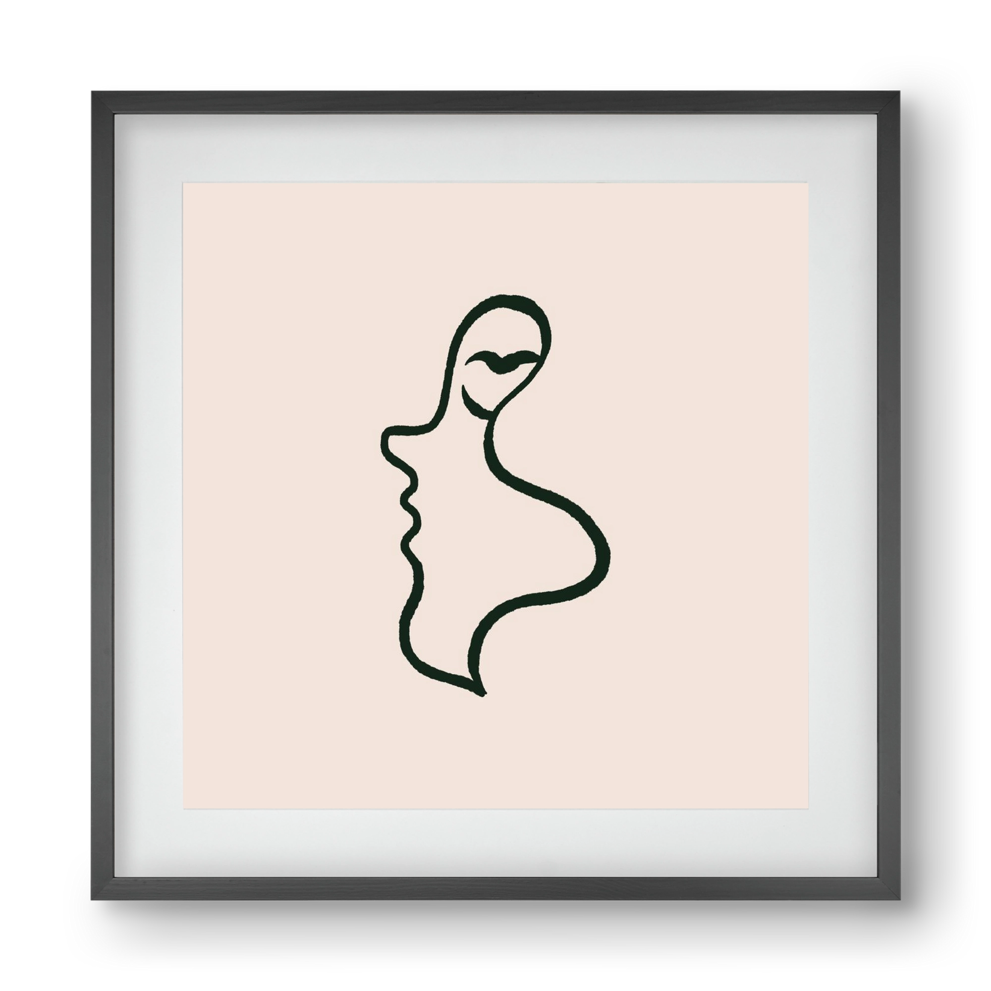 Silence, 40x40 cm (30x30 cm), Fekete keret, paszpartuval