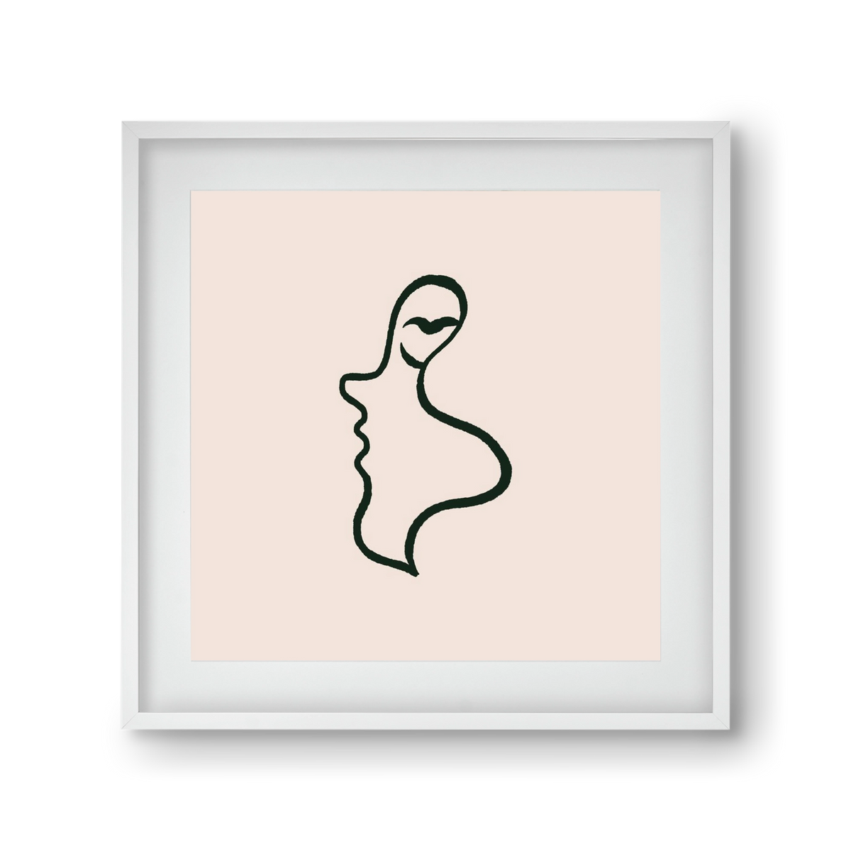 Silence, 30x30 cm (20x20 cm), Fehér keret, paszpartuval