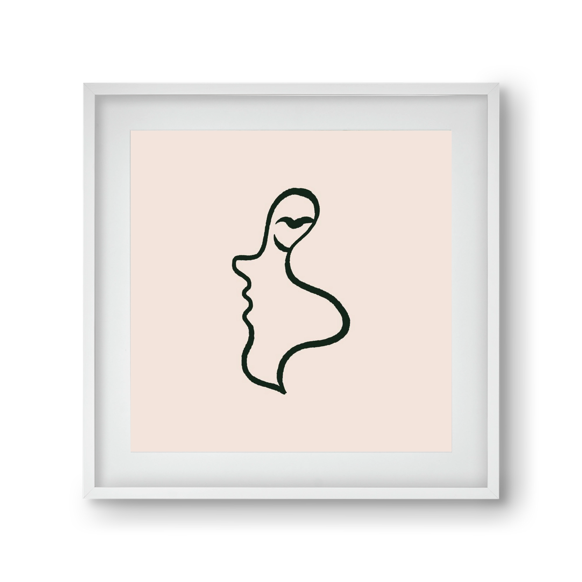 Silence, 30x30 cm (20x20 cm), Fehér keret, paszpartuval