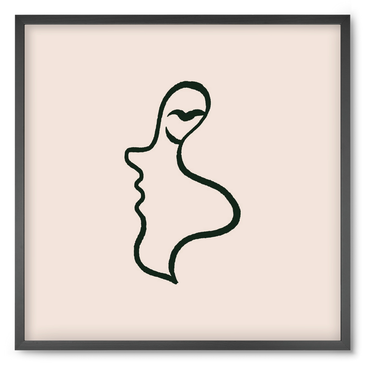 Silence, 50x50 cm (50x50 cm), Fekete keret