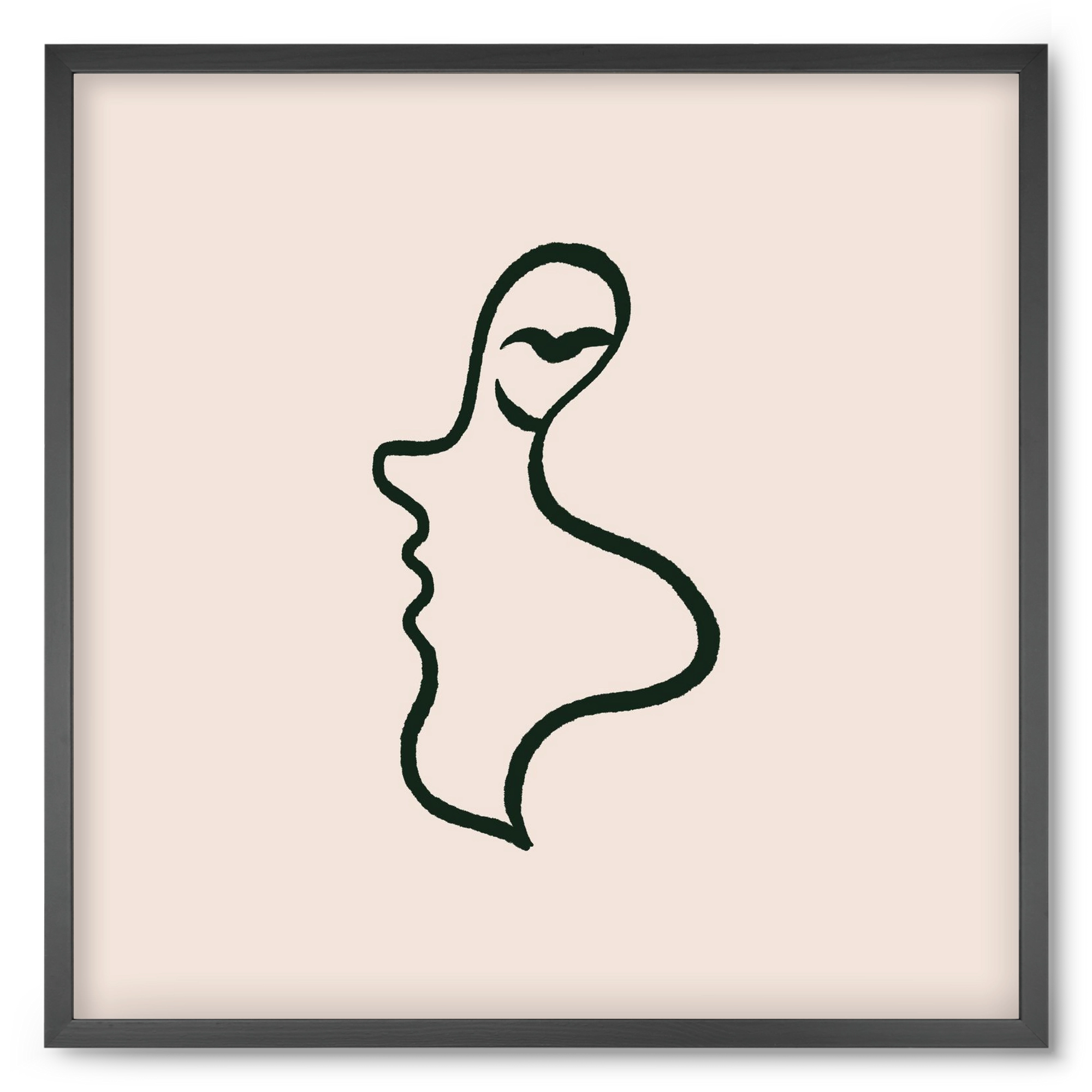 Silence, 50x50 cm (50x50 cm), Fekete keret