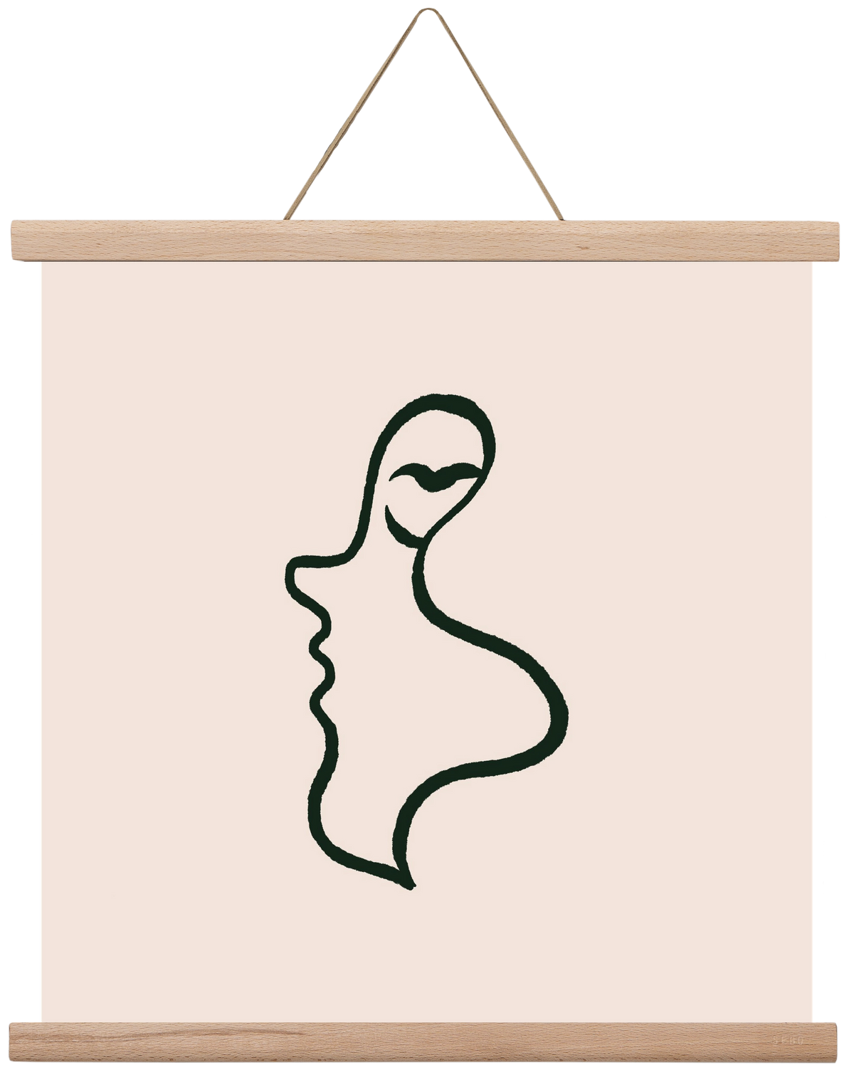 Silence, 40x40 cm (40x40 cm), Tölgy akasztó