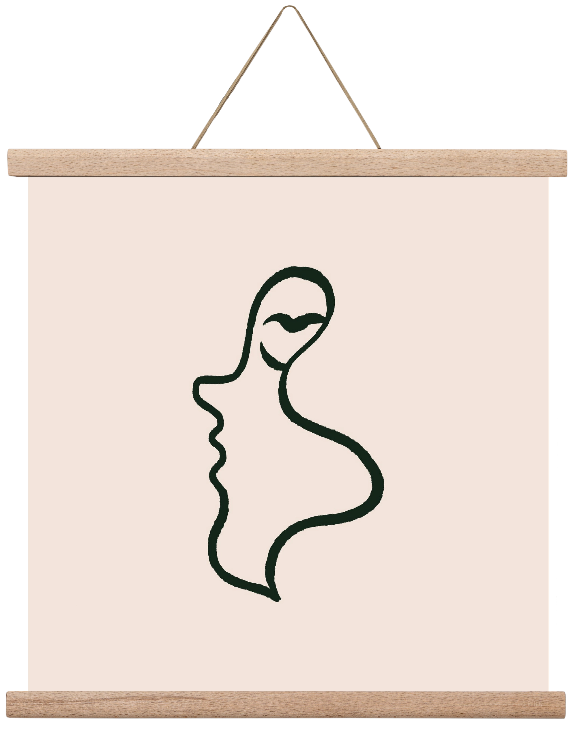 Silence, 40x40 cm (40x40 cm), Tölgy akasztó