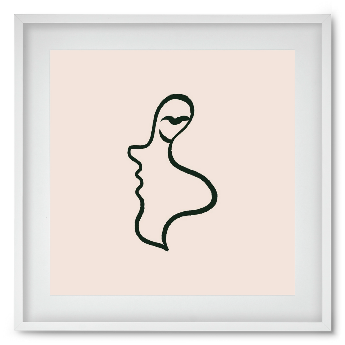 Silence, 50x50 cm (40x40 cm), Fehér keret, paszpartuval