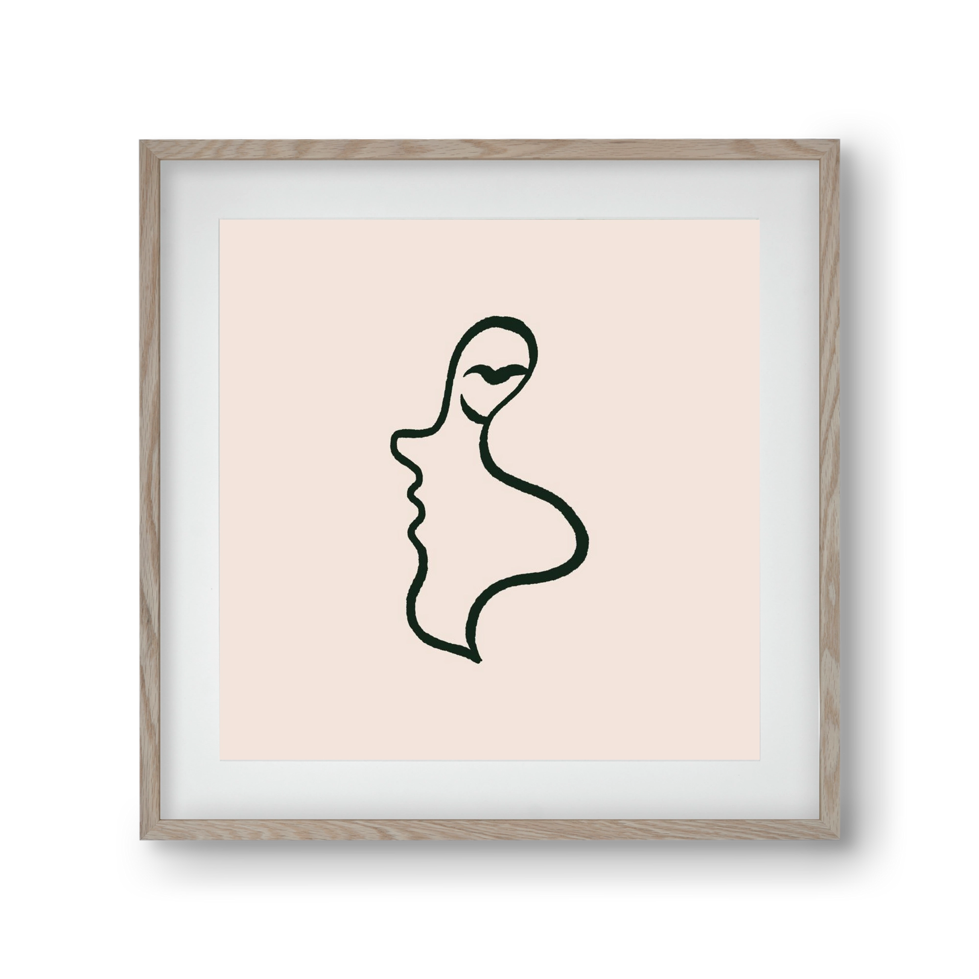 Silence, 30x30 cm (20x20 cm), Tölgy keret, paszpartuval