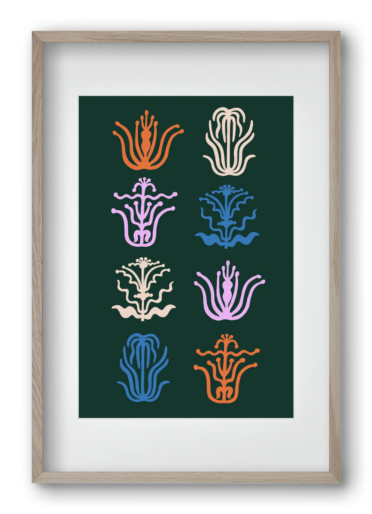 Játék, 40x60 cm (30x45 cm), Tölgy keret, paszpartuval