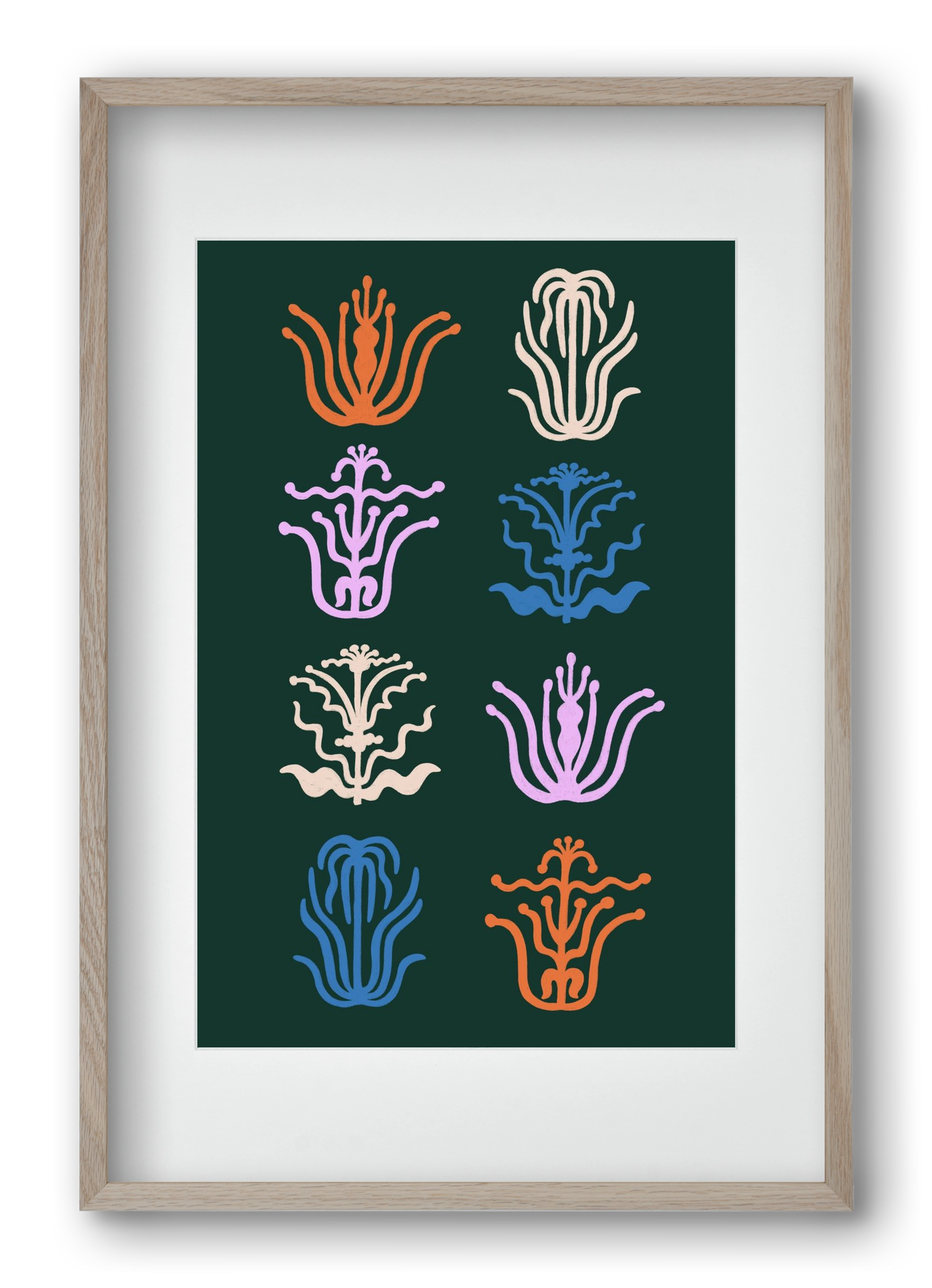 Játék, 40x60 cm (30x45 cm), Tölgy keret, paszpartuval