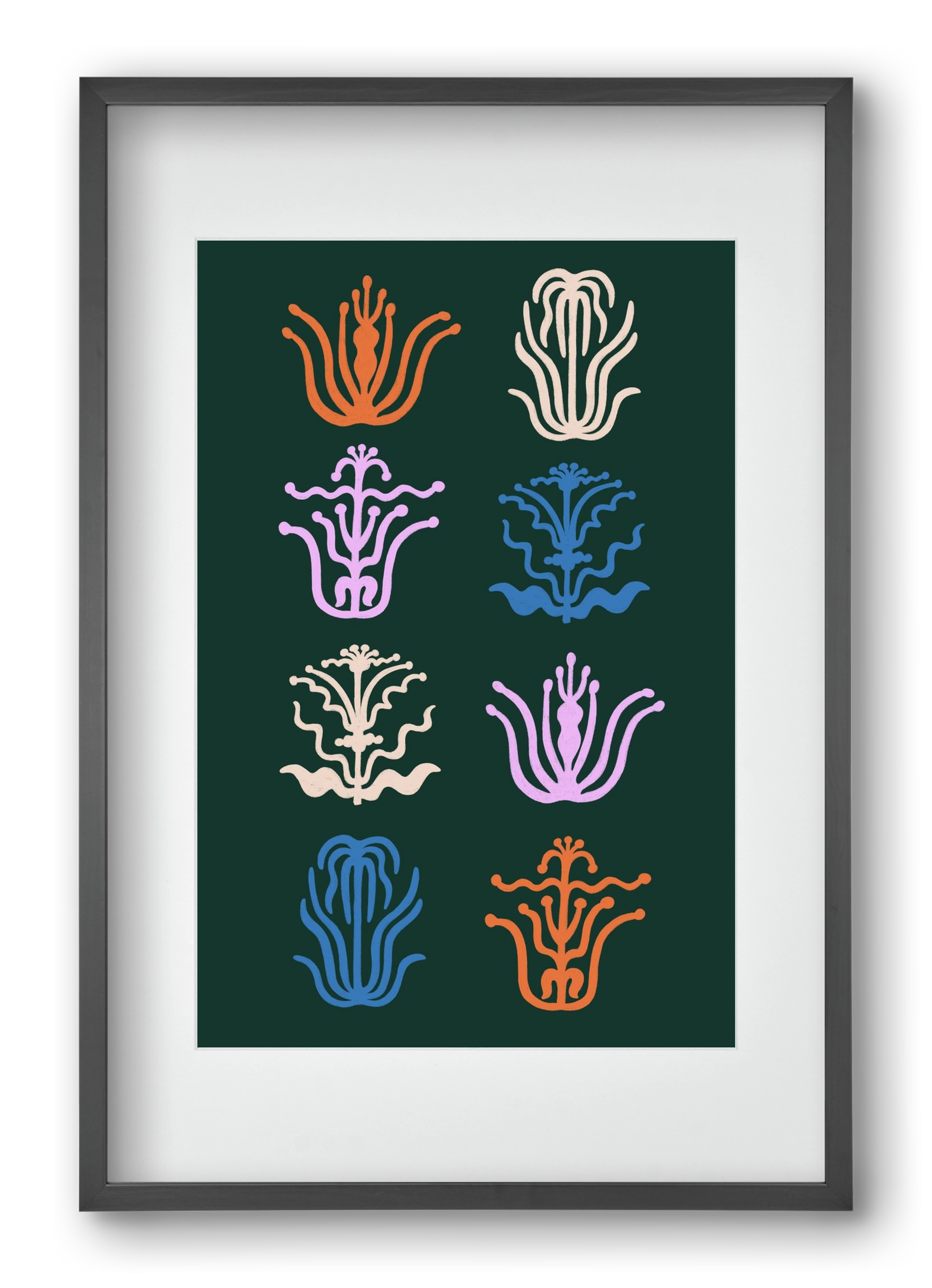 Játék, 40x60 cm (30x45 cm), Fekete keret, paszpartuval