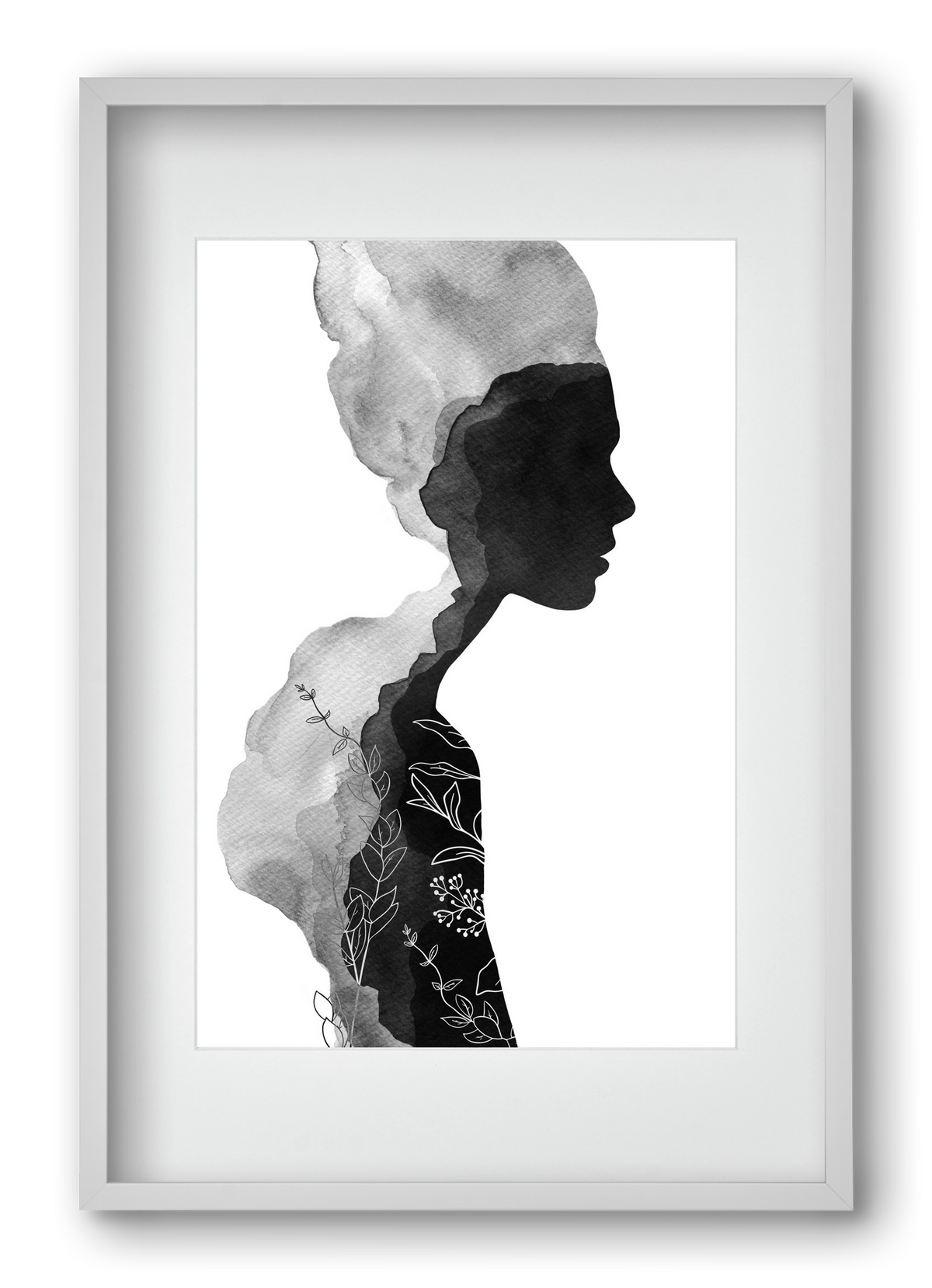 Her, 40x60 cm (30x45 cm), Fehér keret, paszpartuval