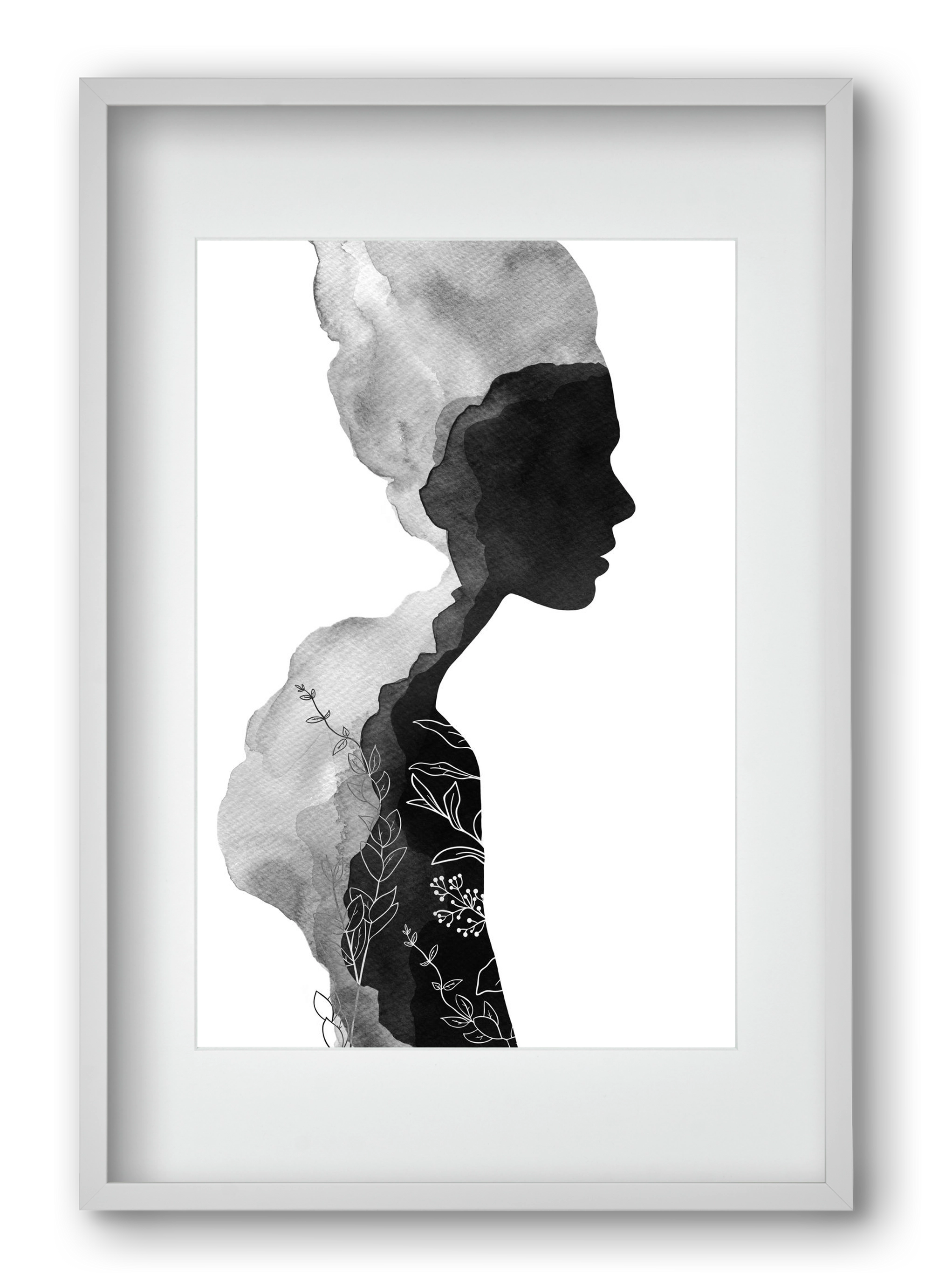 Her, 40x60 cm (30x45 cm), Fehér keret, paszpartuval