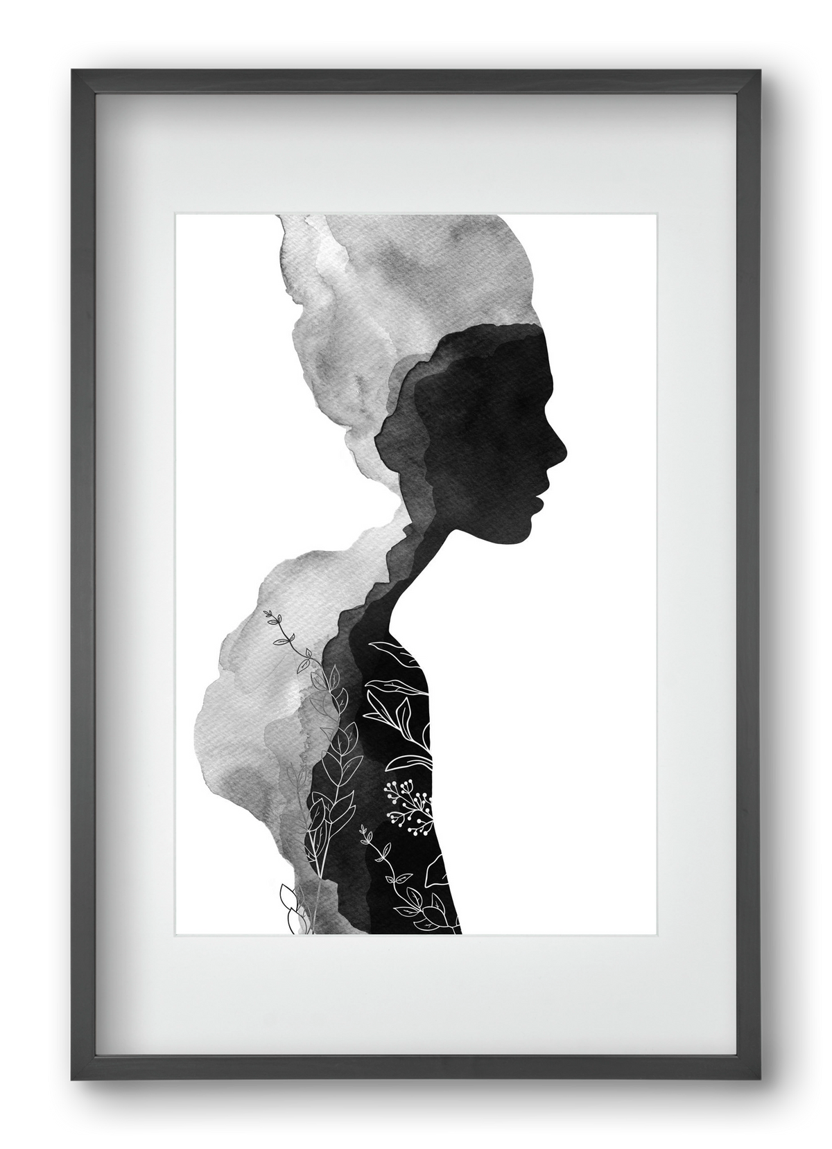 Her, 40x60 cm (30x45 cm), Fekete keret, paszpartuval