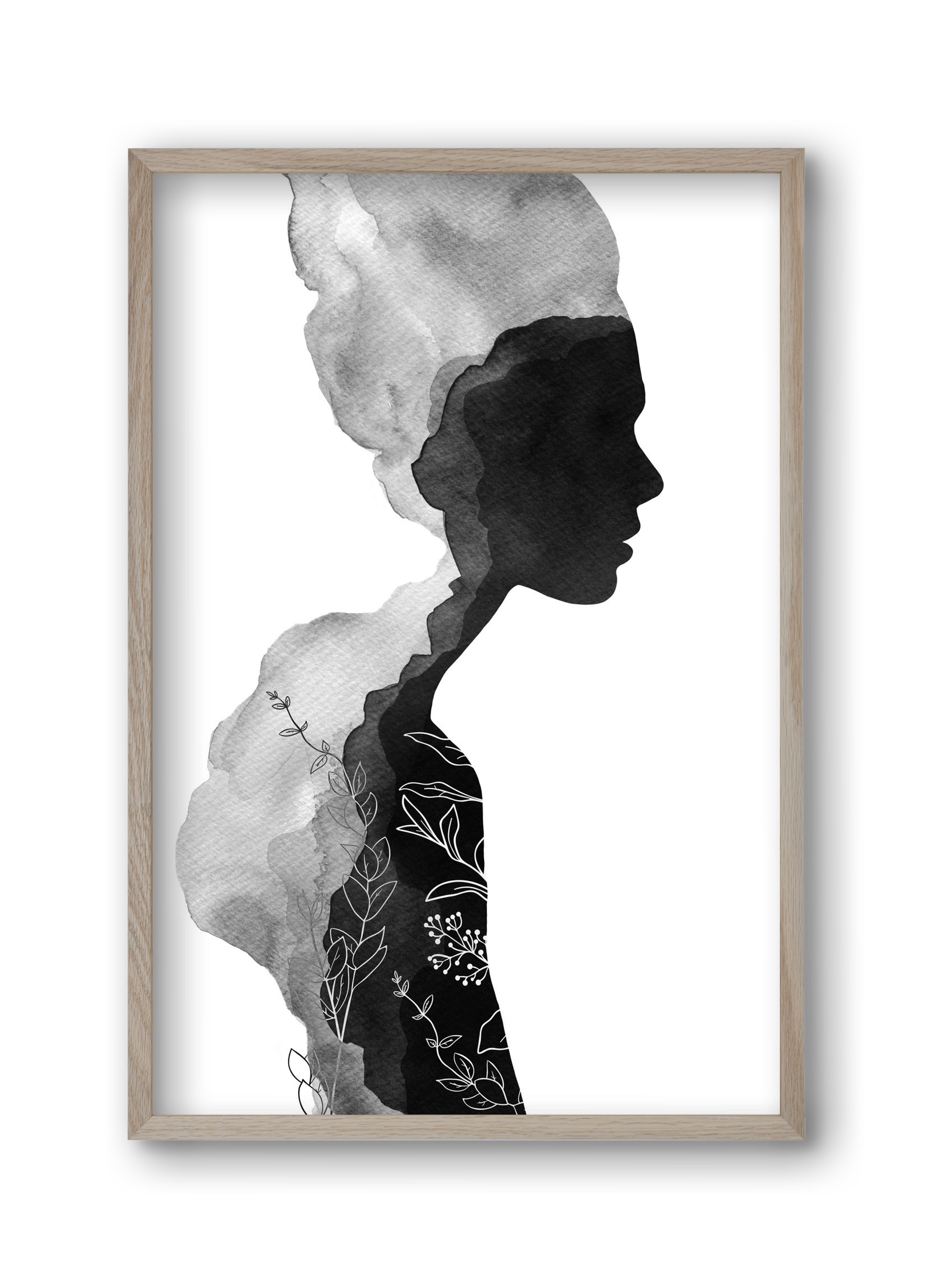 Her, 30x45 cm (30x45 cm), Tölgy keret