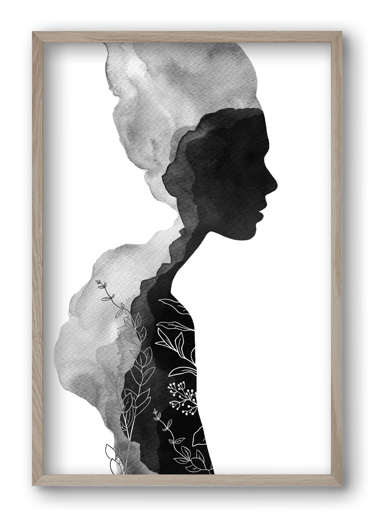 Her, 40x60 cm (40x60 cm), Tölgy keret