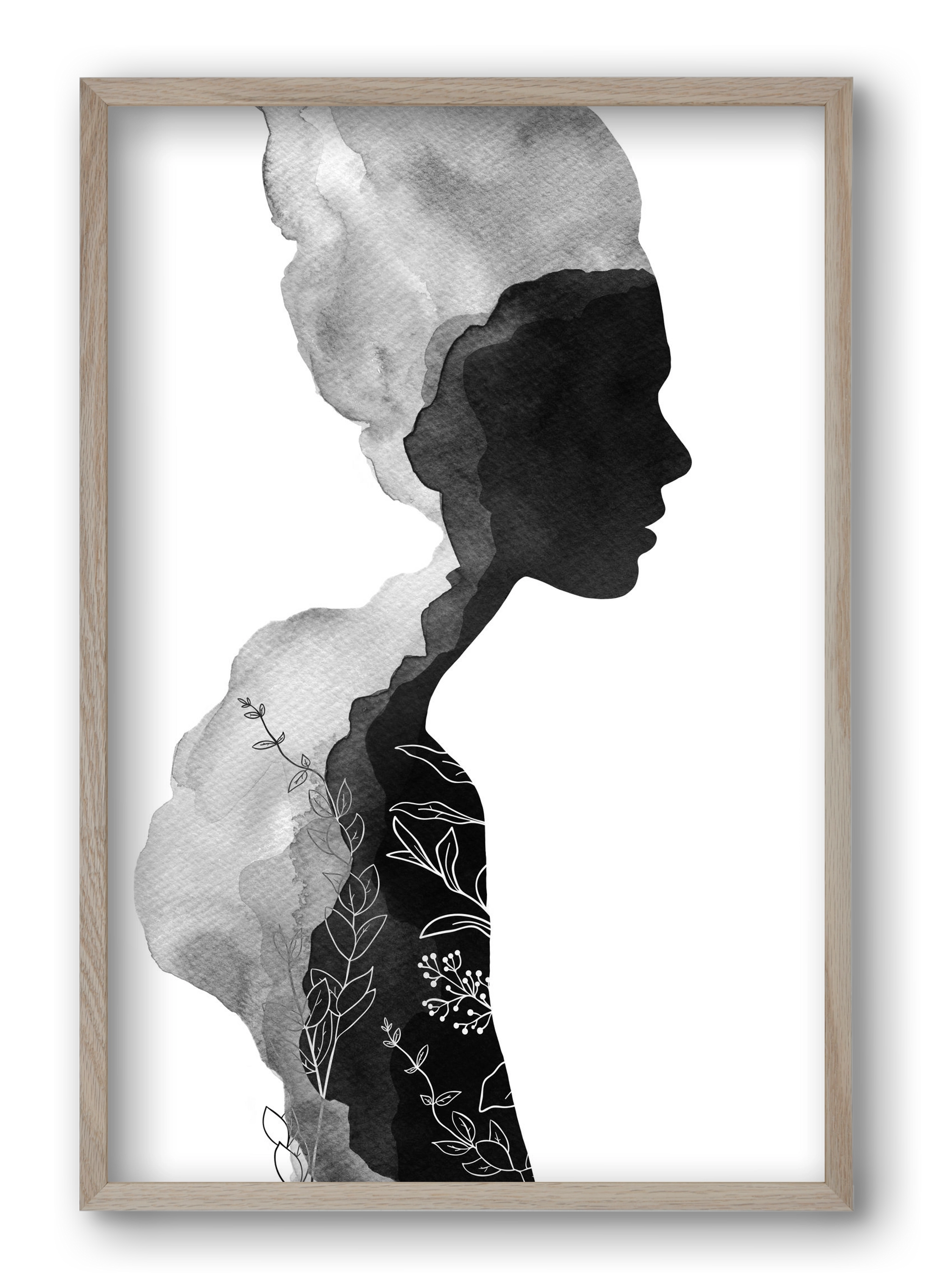 Her, 40x60 cm (40x60 cm), Tölgy keret