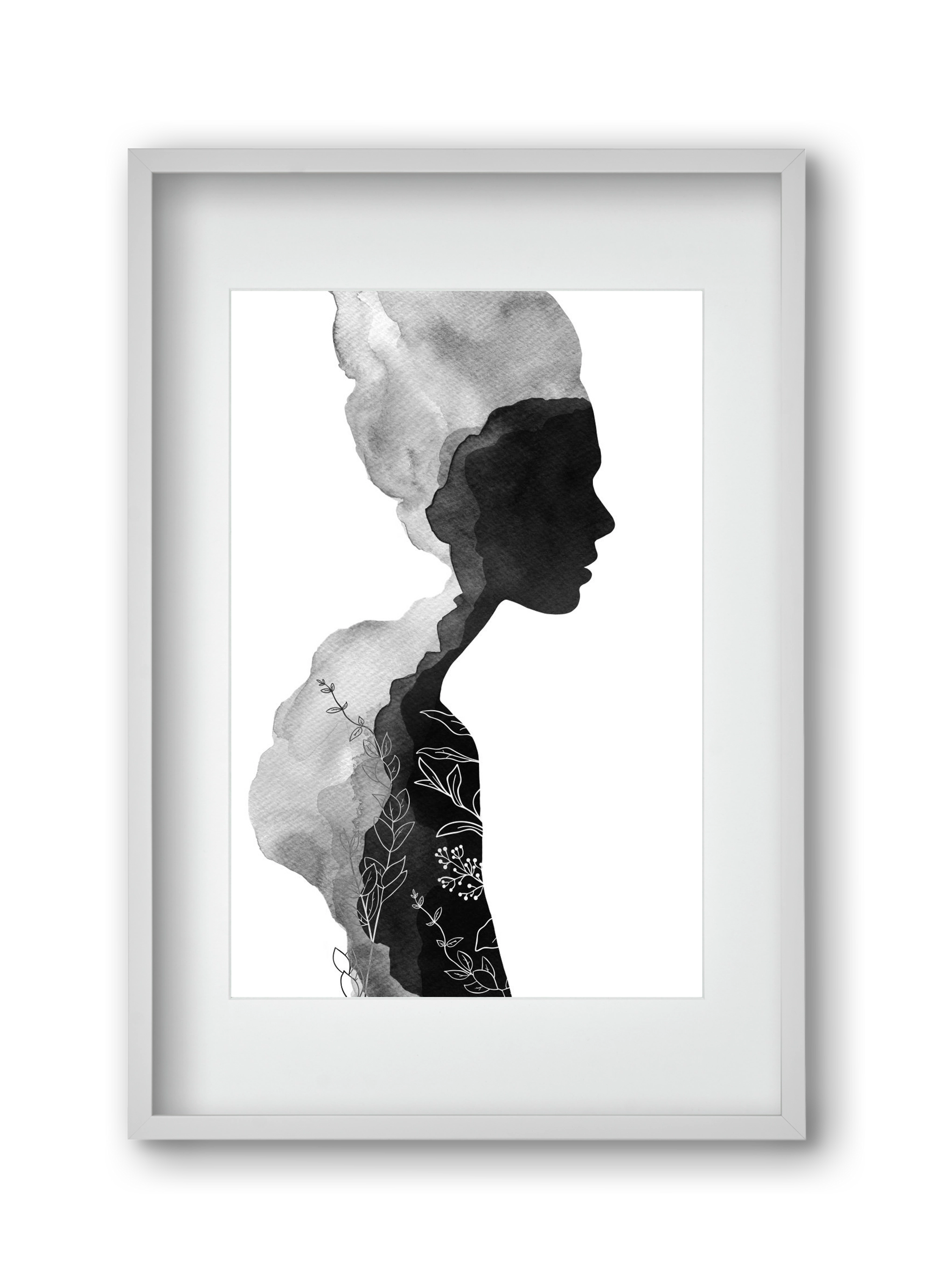 Her, 30x45 cm (20x30 cm), Fehér keret, paszpartuval